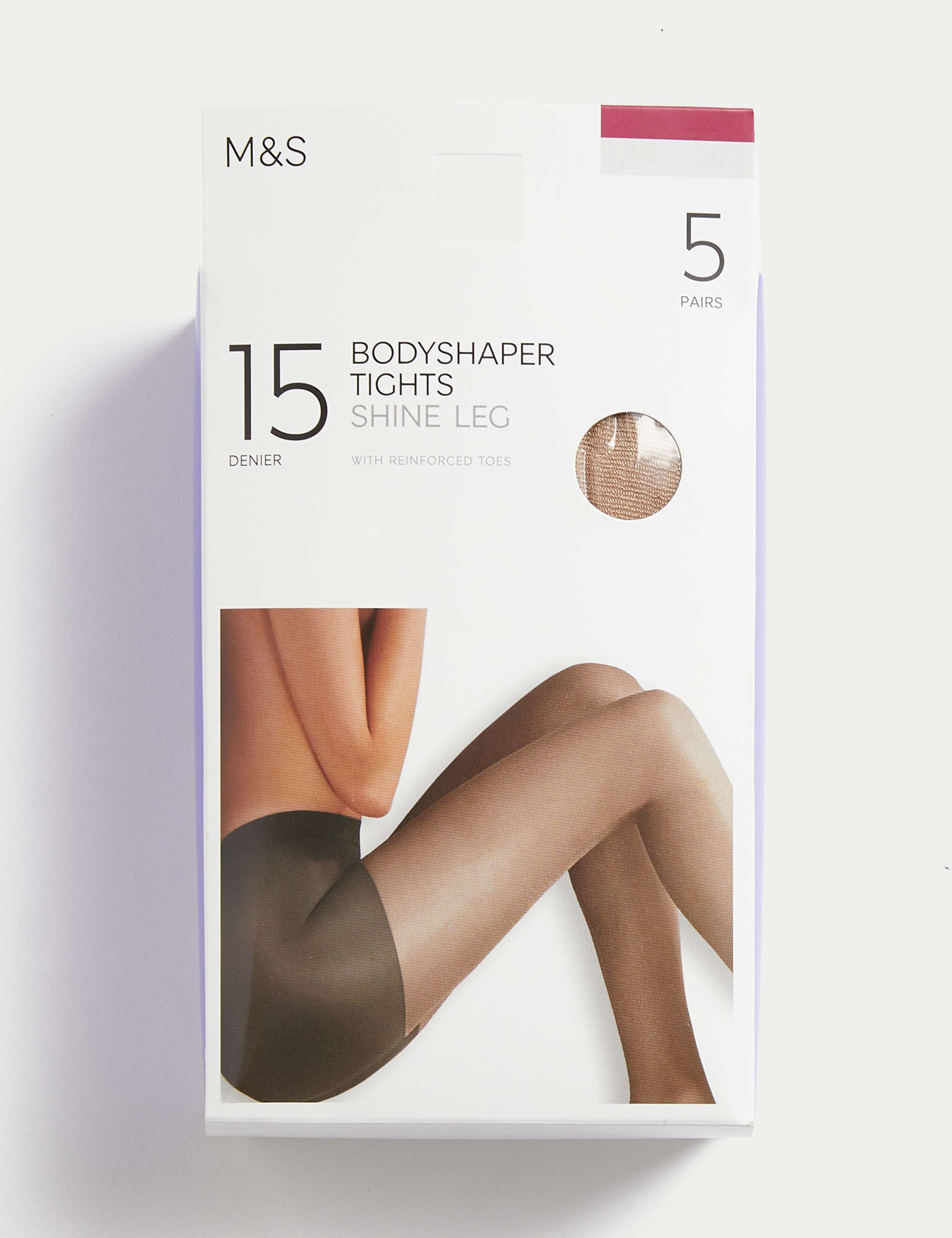 5pk 15 Denier Body Shaping Shine Tights