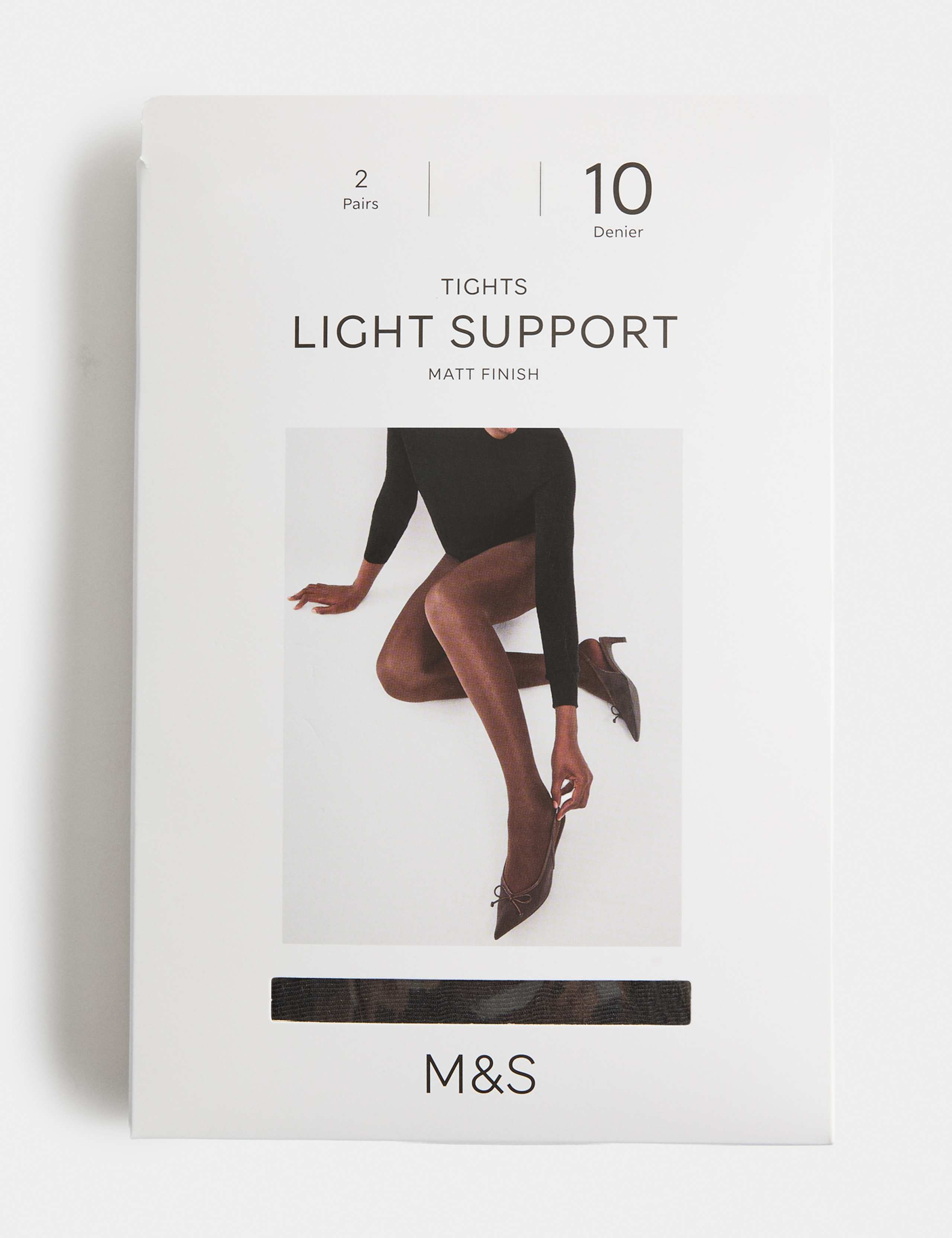 2 Pack 10 Denier Light Support Tights