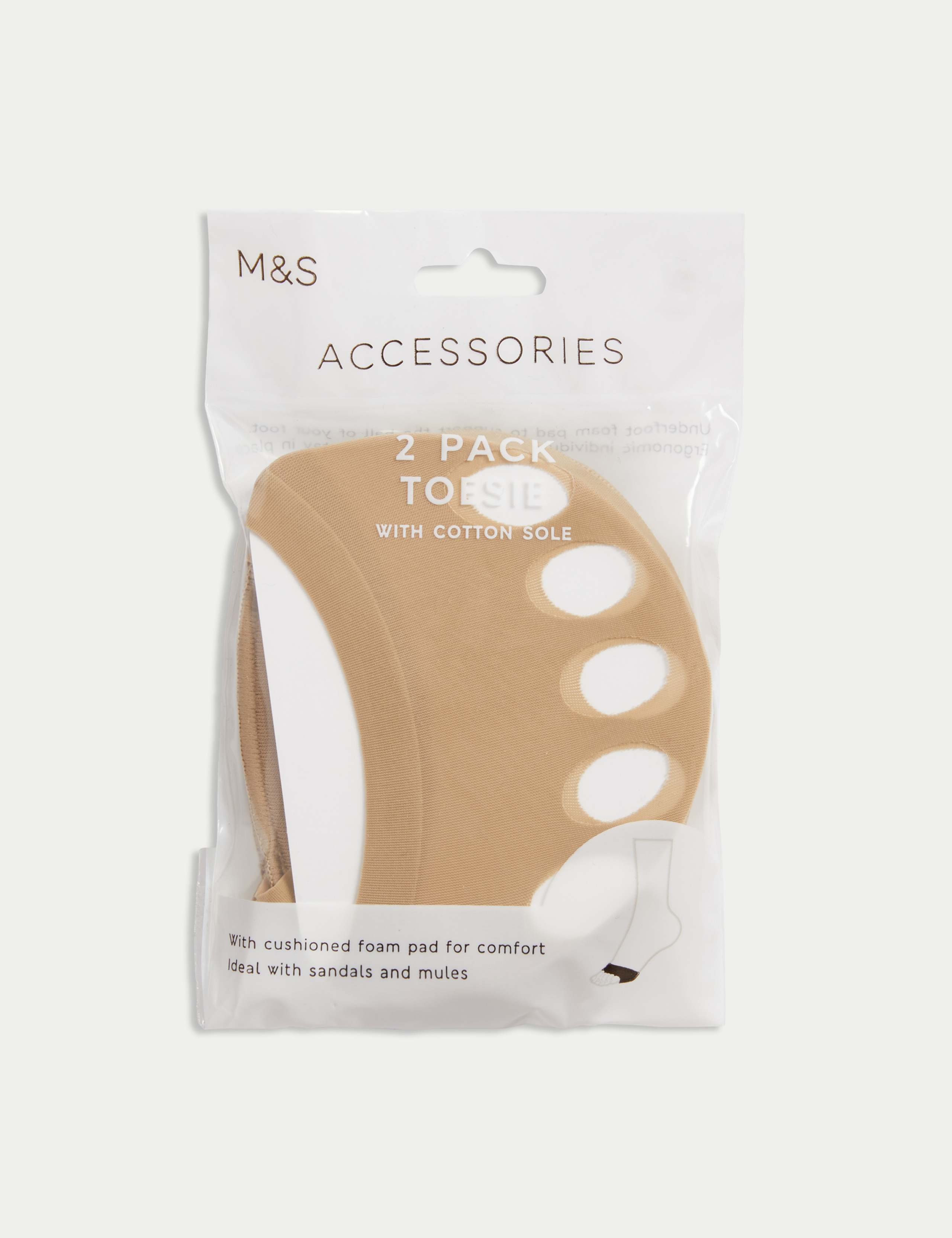2pk Cotton Rich Toesies