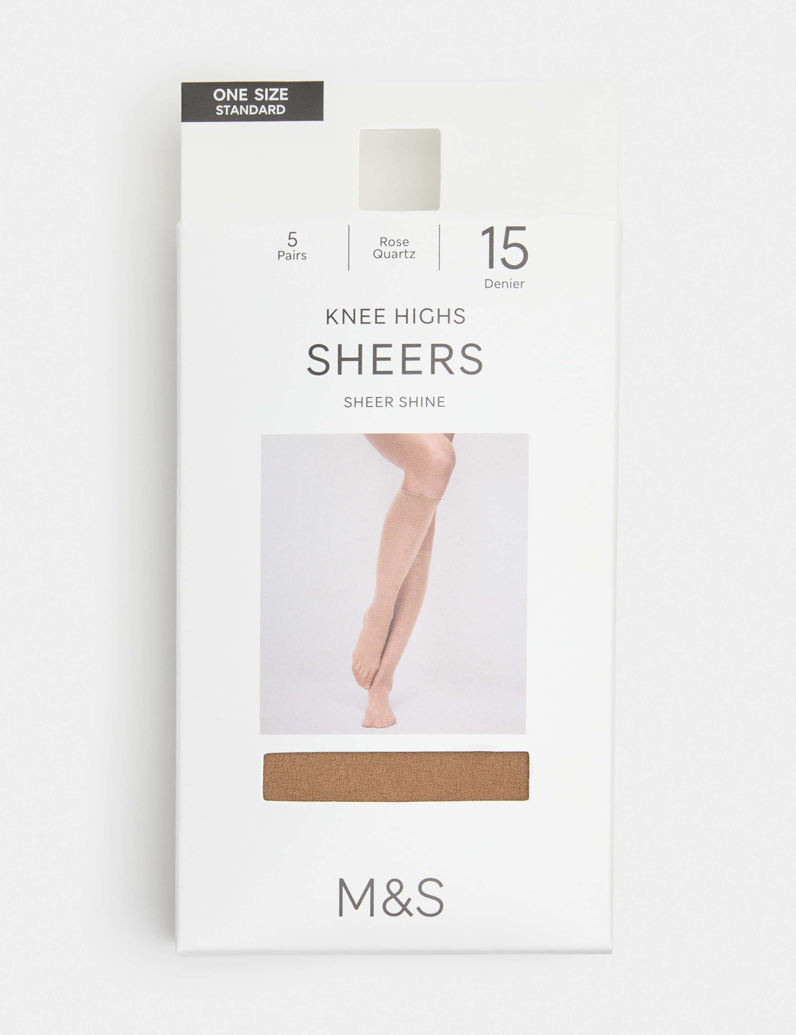 5 Pack 15 Denier Matt Knee Highs