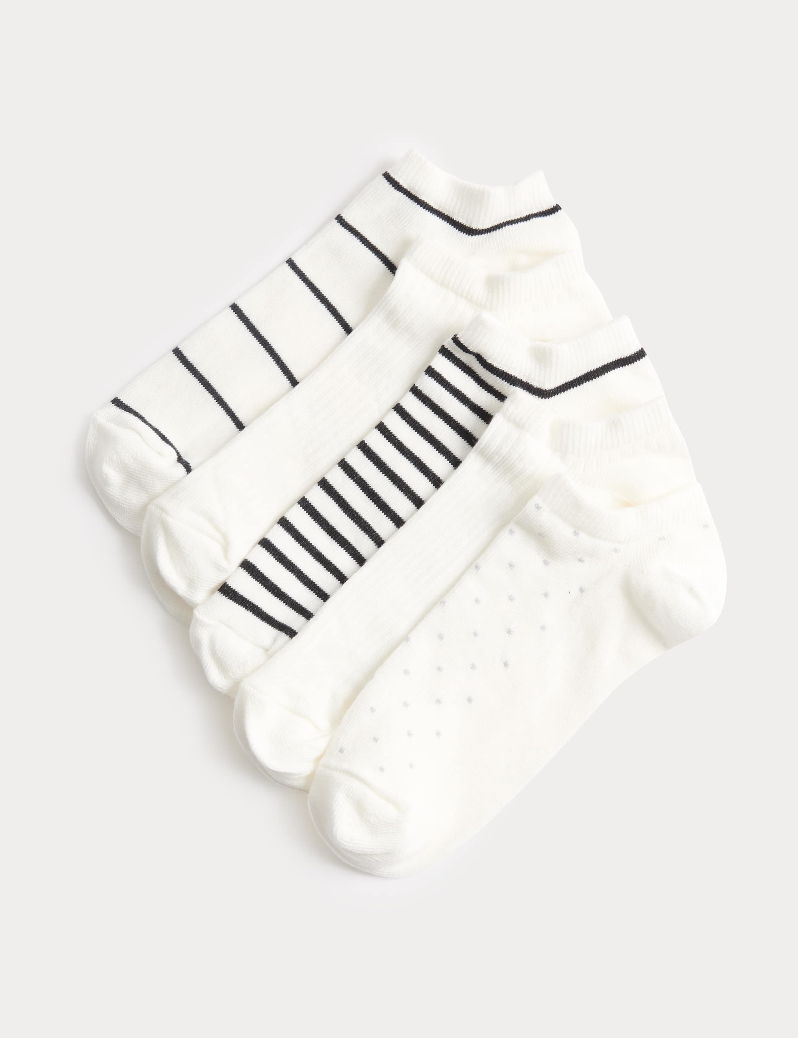 5 Pack Cotton Rich Patterned Trainer Liners™