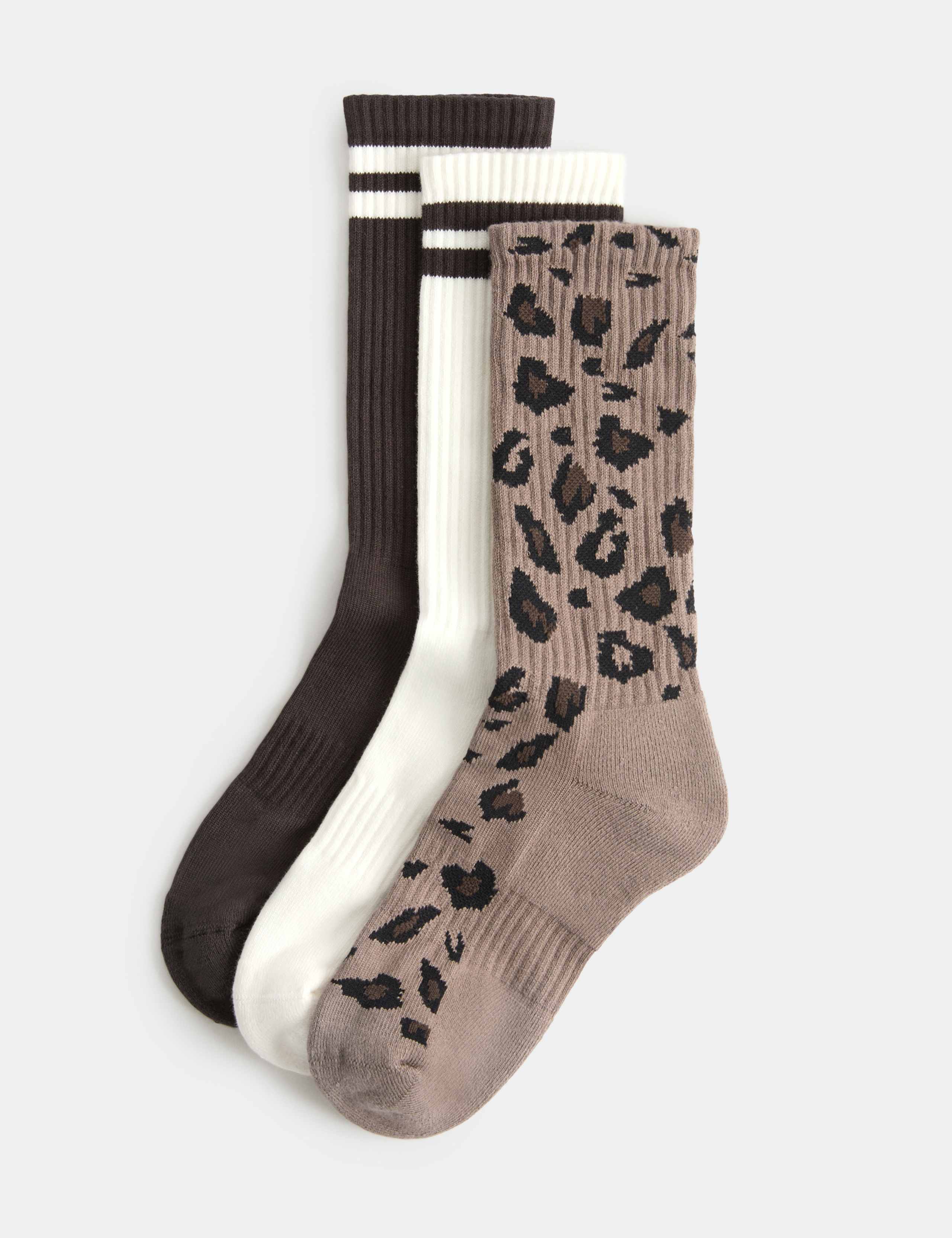 3 Pack Cotton Rich Striped Socks