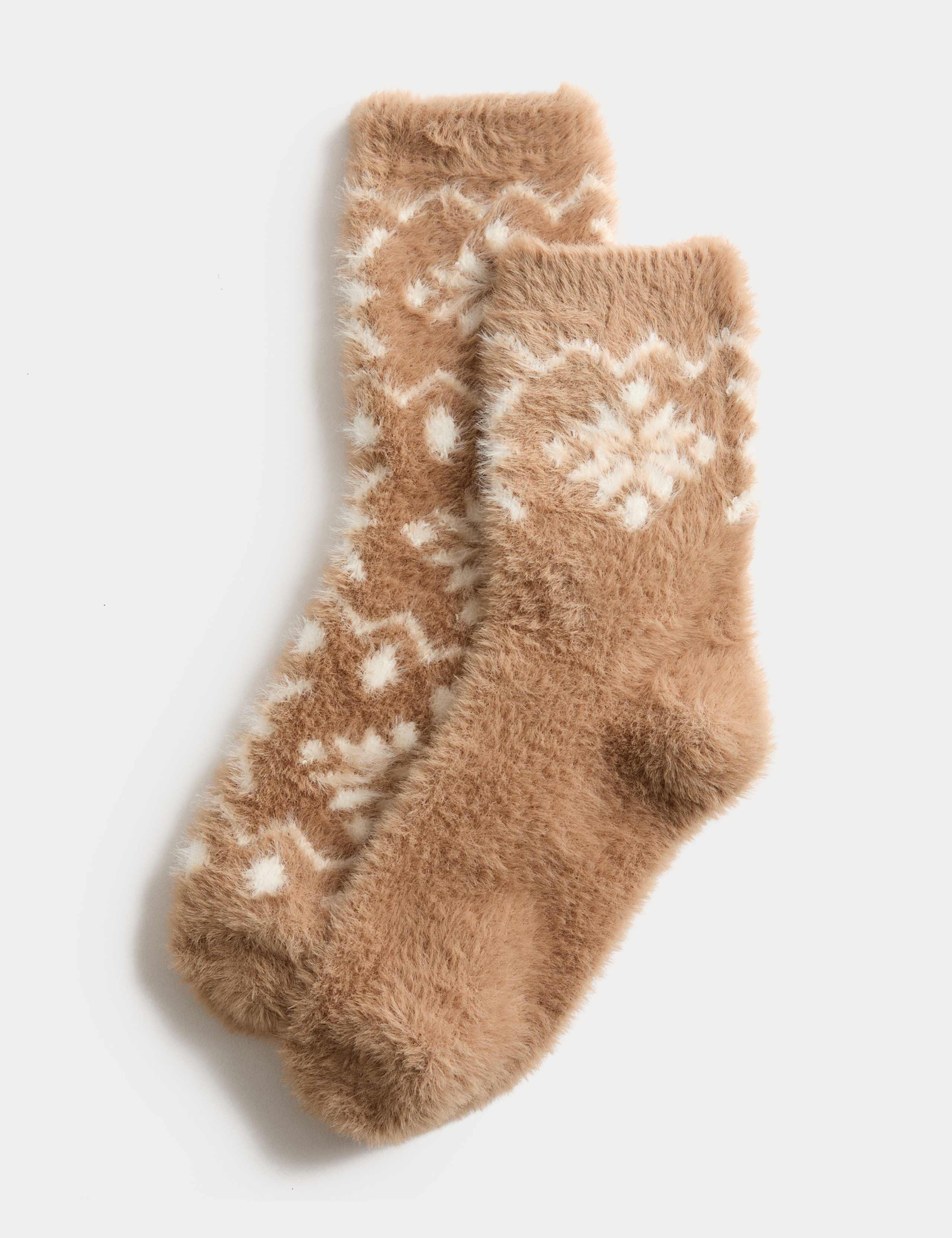 2pk Cosy Fair Isle Crew Socks