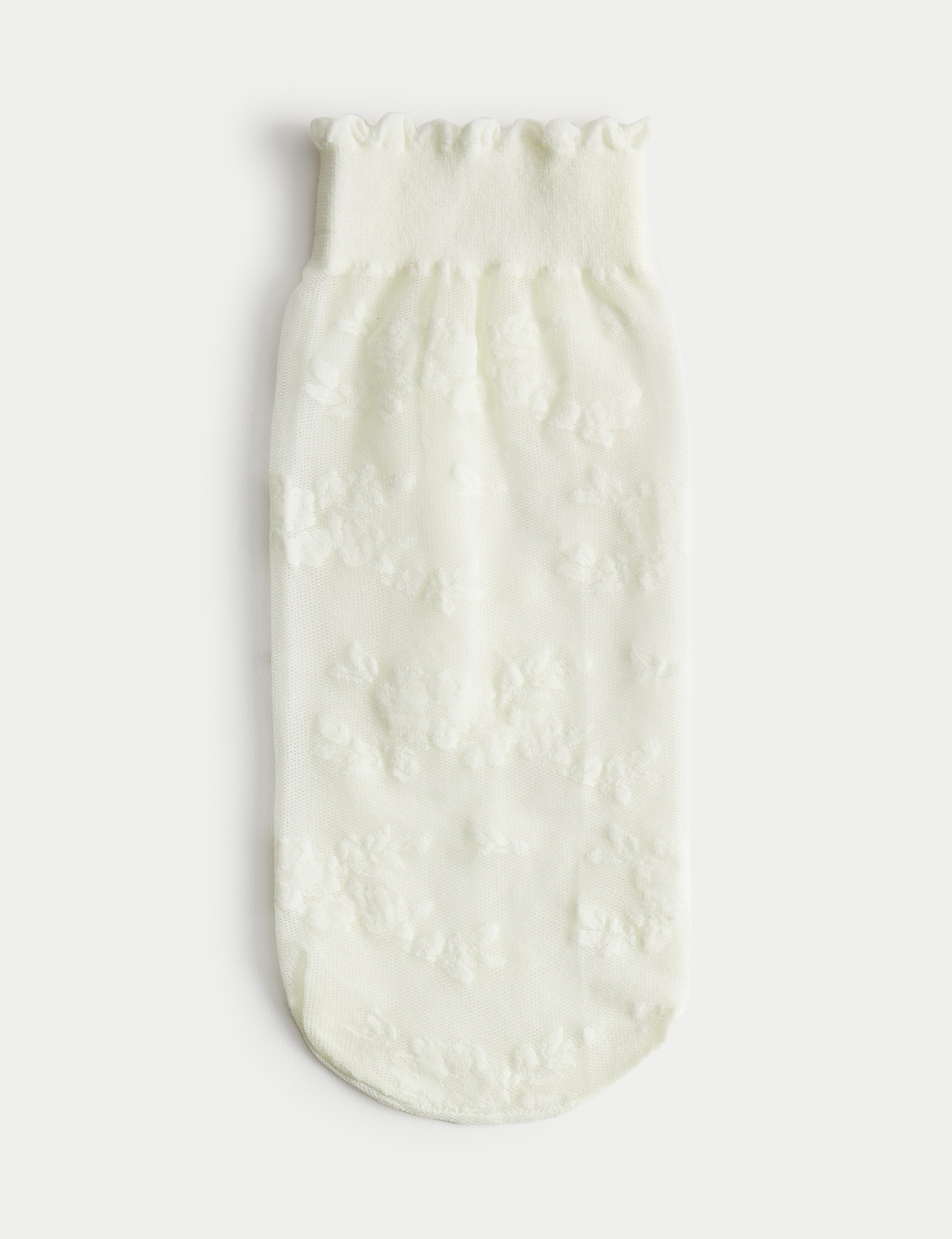 Floral Lace Ankle High Socks