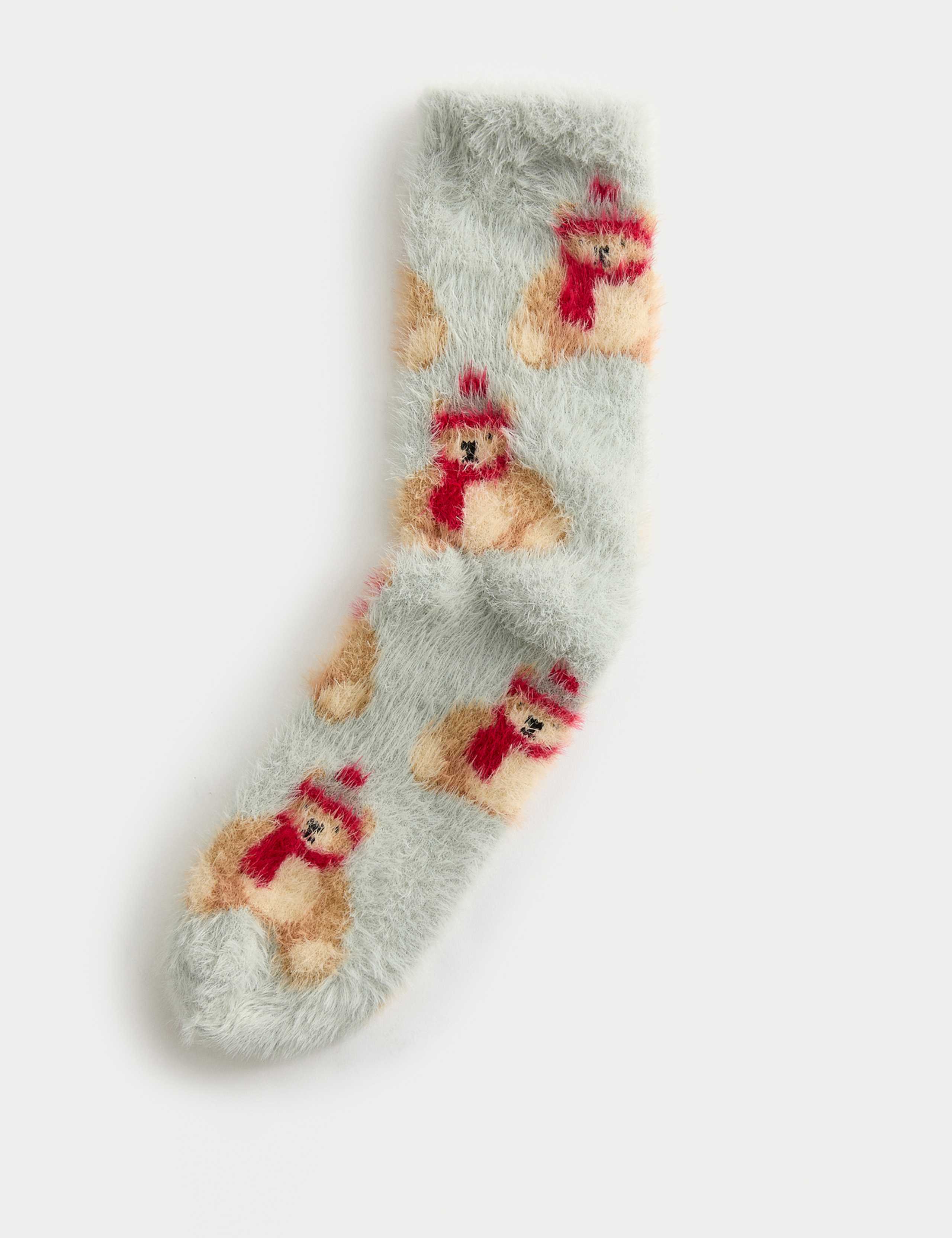 Spencer Bear™ Ankle High Slipper Socks