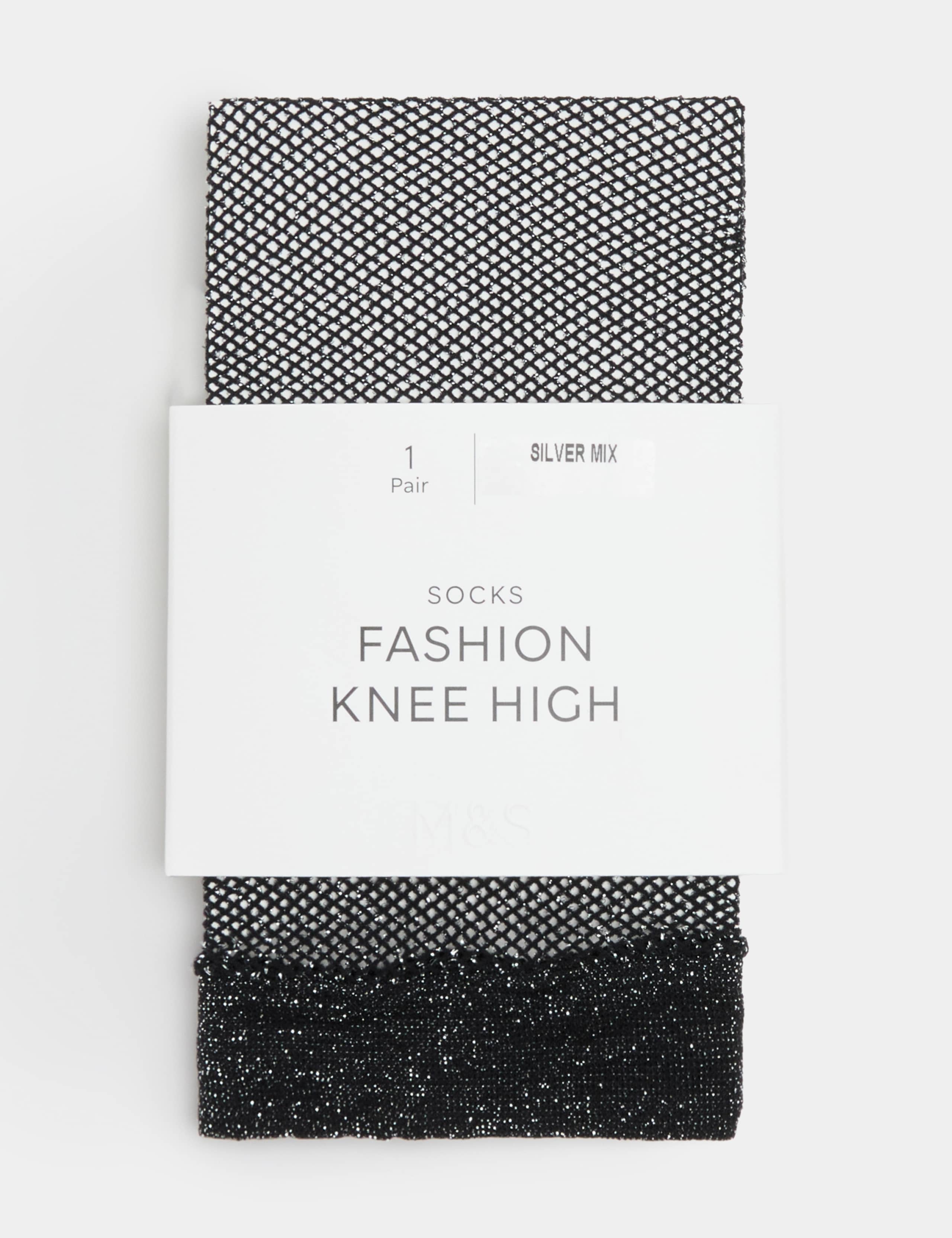 Sparkle Fishnet Knee Highs