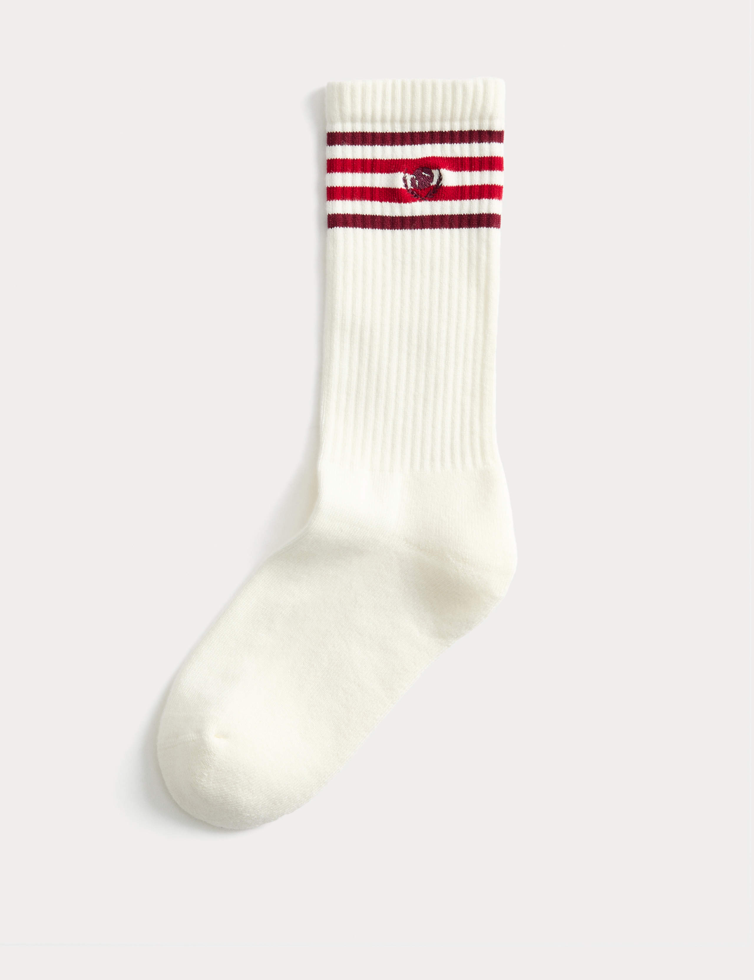 Cotton Rich Embroidered Ankle High Socks