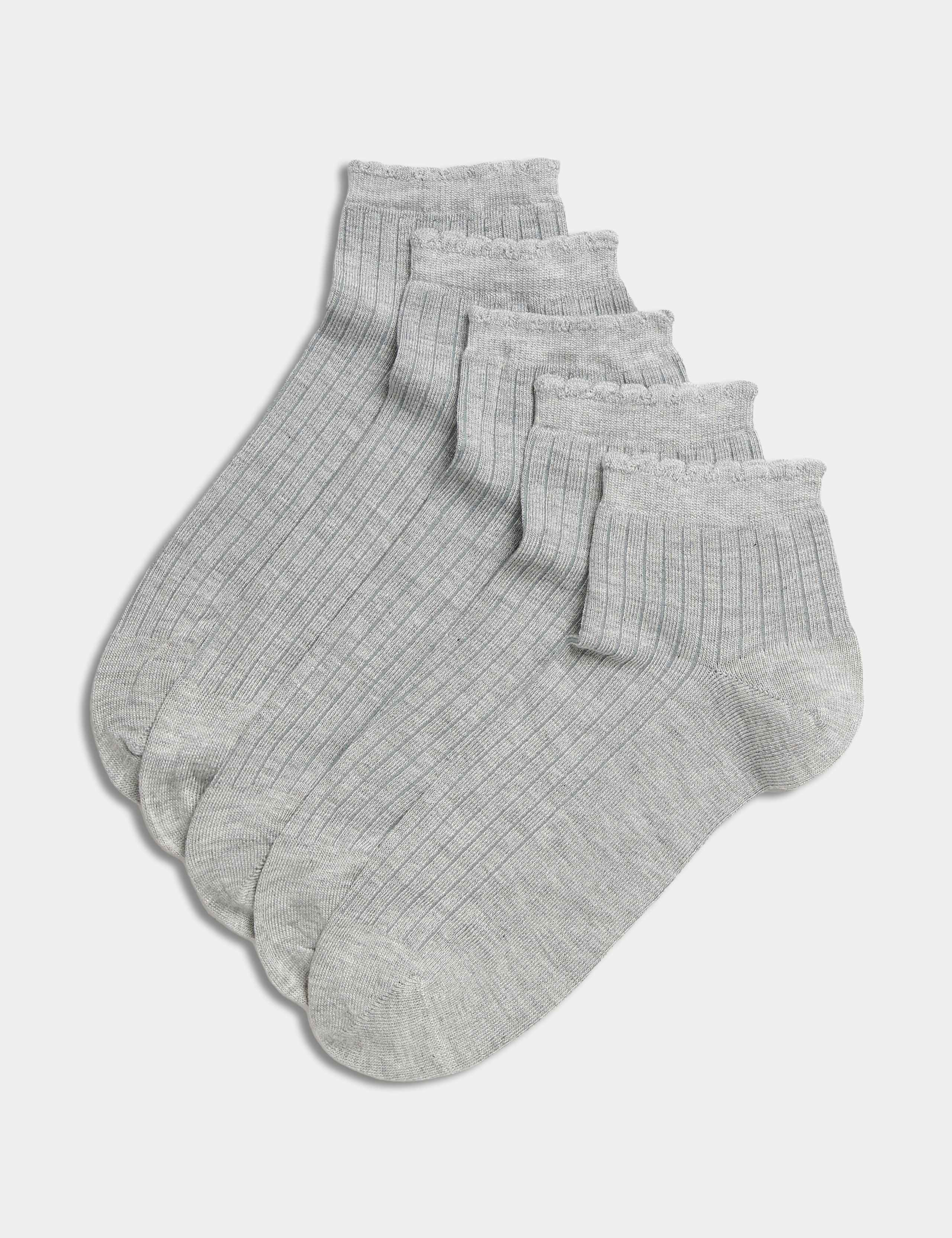 5pk Seamless Toes Anklets