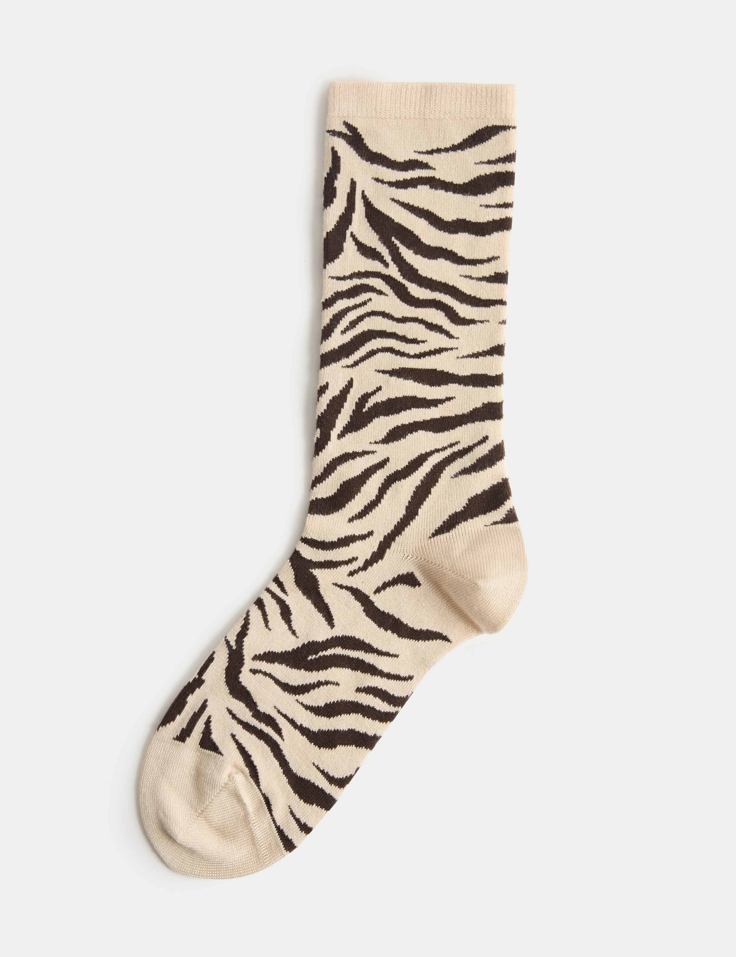 Animal Print Ankle High Socks