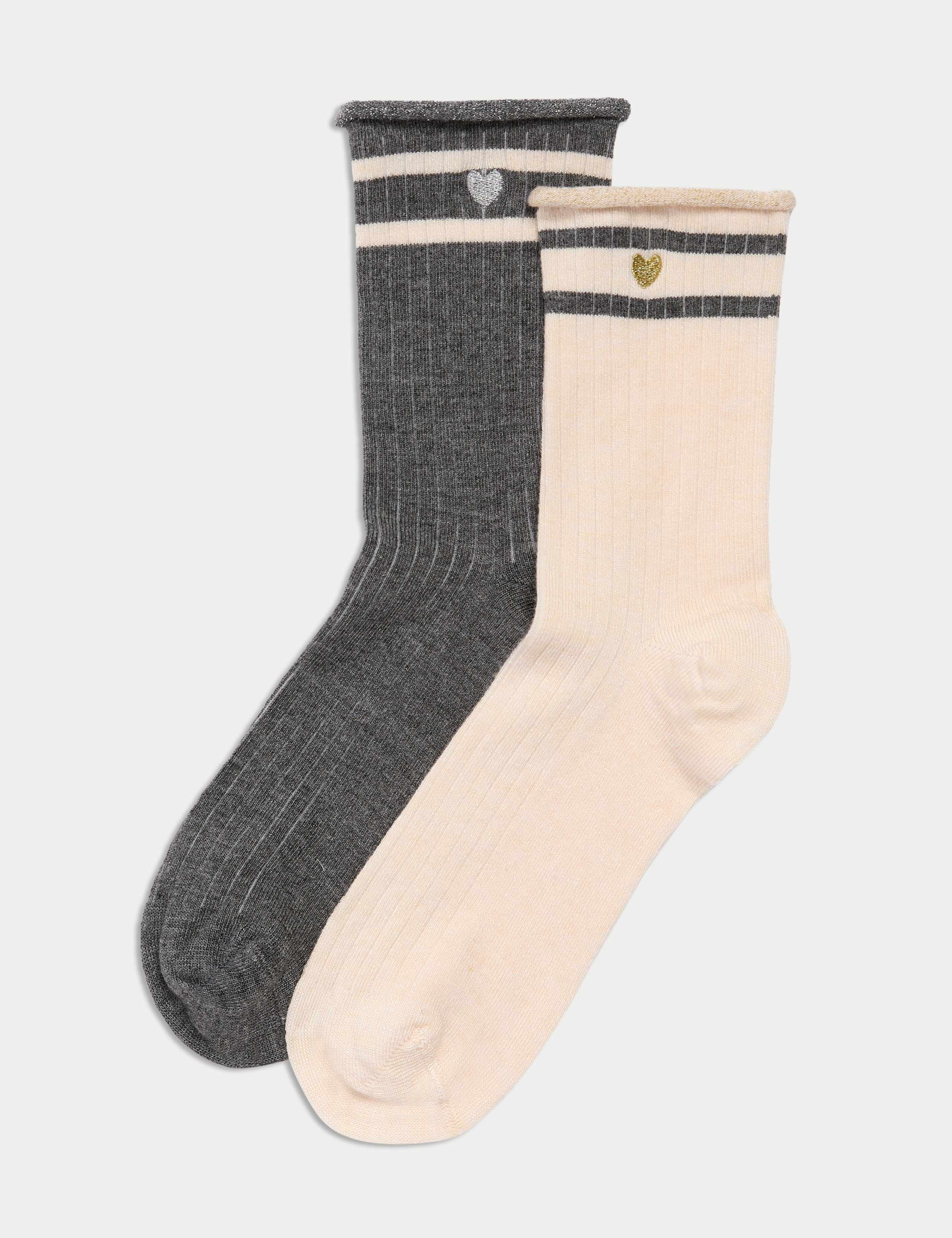 2pk Sumptuously Soft™ Ankle High Socks
