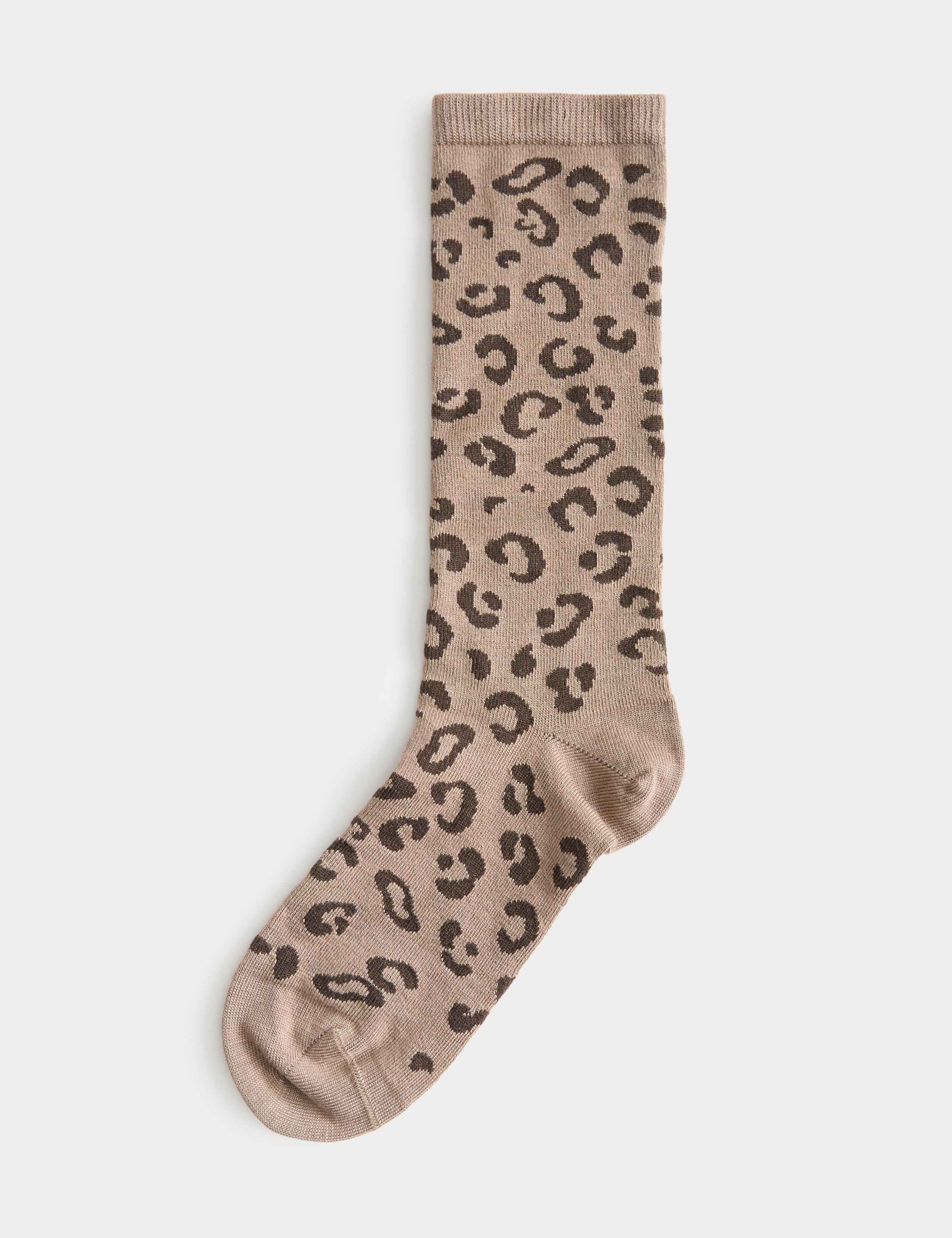 Animal Print Crew Socks
