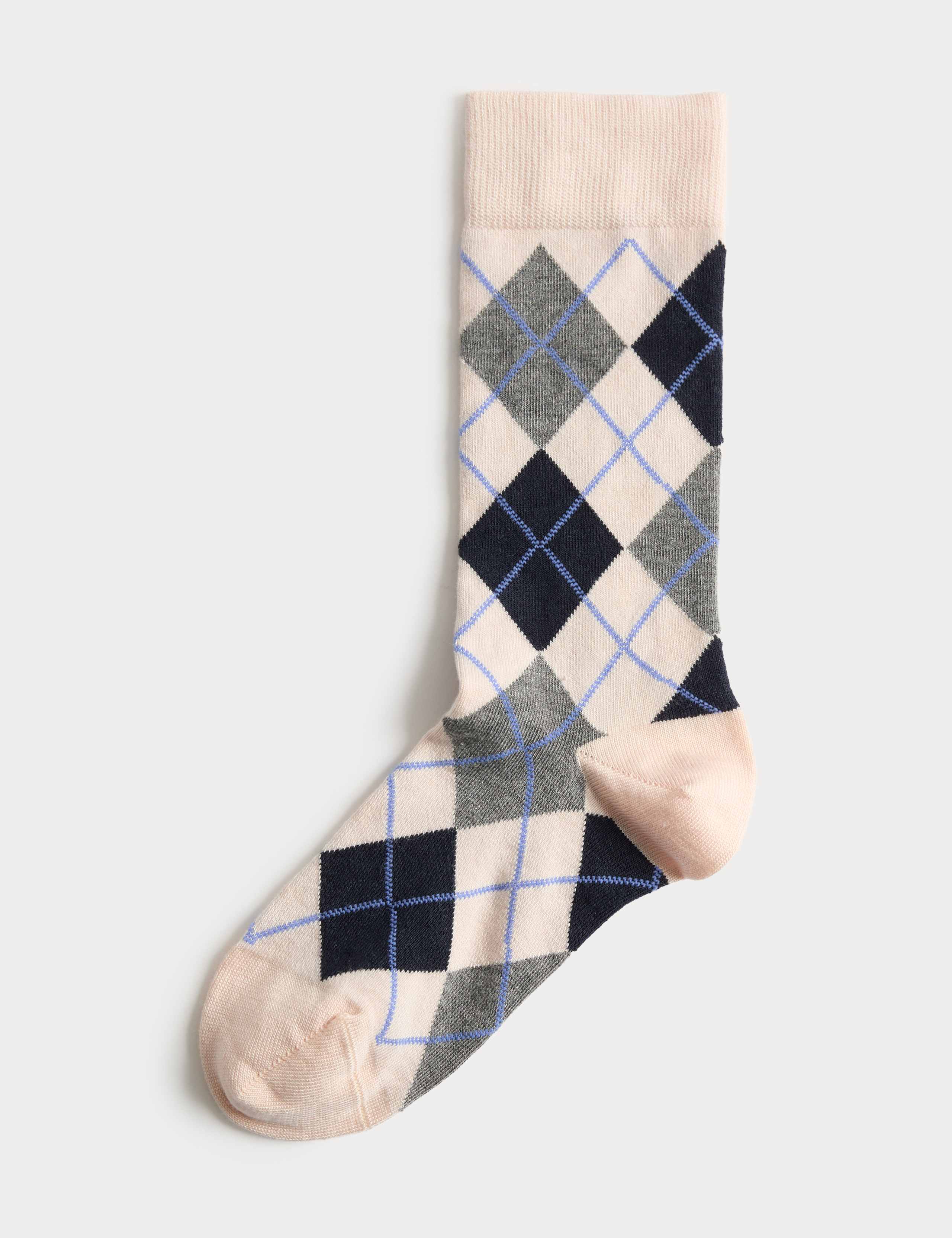Supersoft Argyle Crew Socks