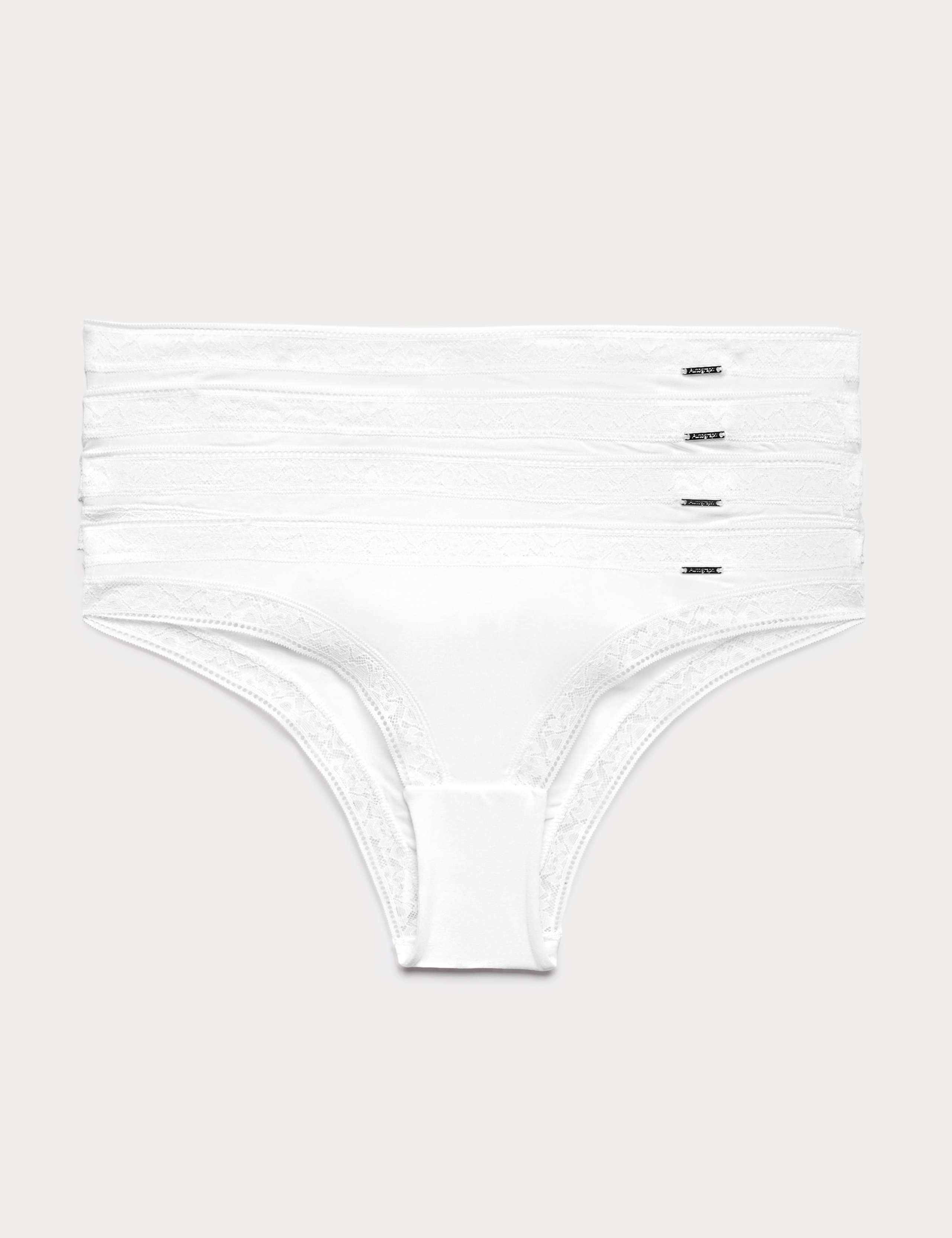 4pk Modal Blend Brazilian Knickers with Silk