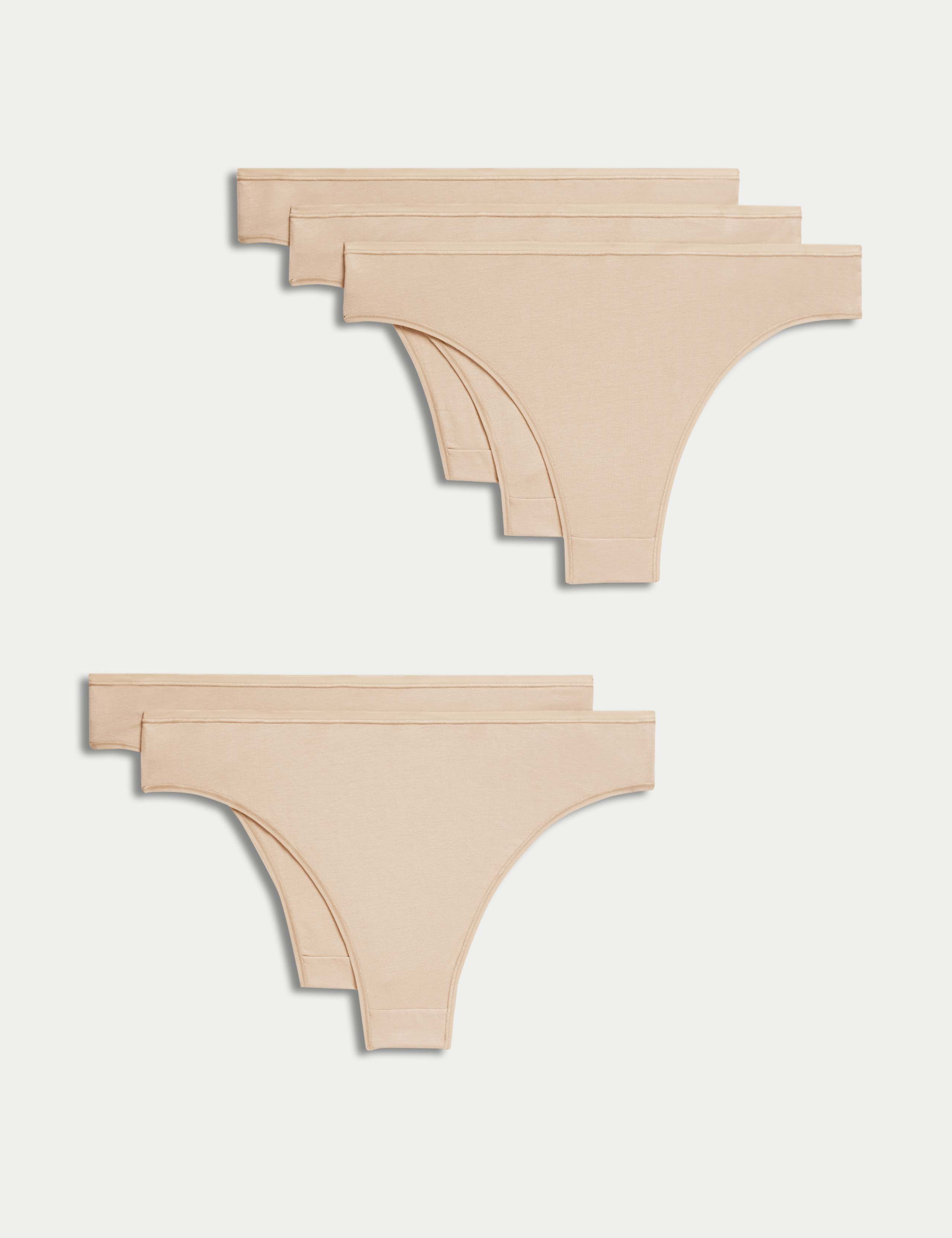 5pk No VPL Cotton Modal Brazilian Knickers
