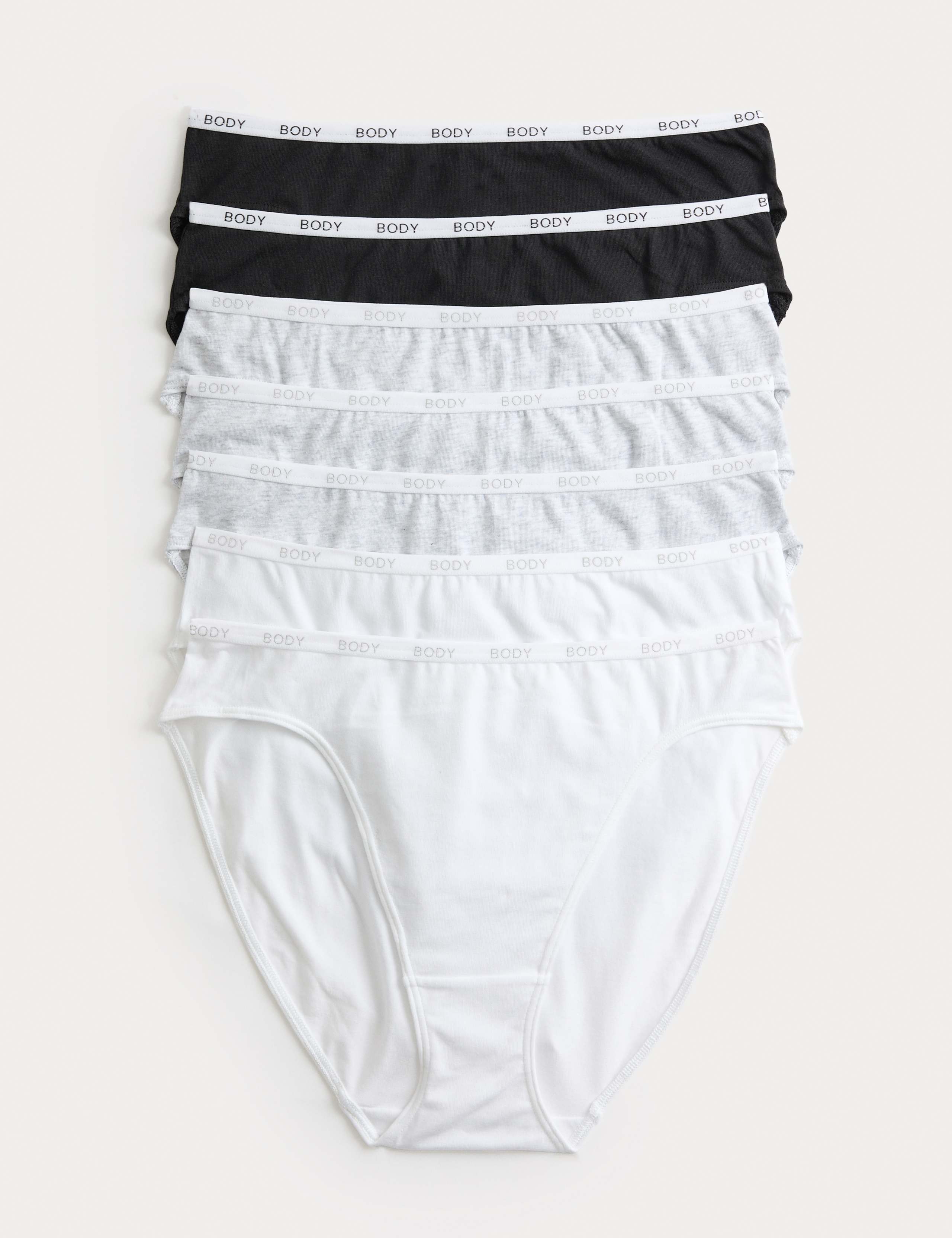 7 Pack Cotton Rich High Leg Knickers