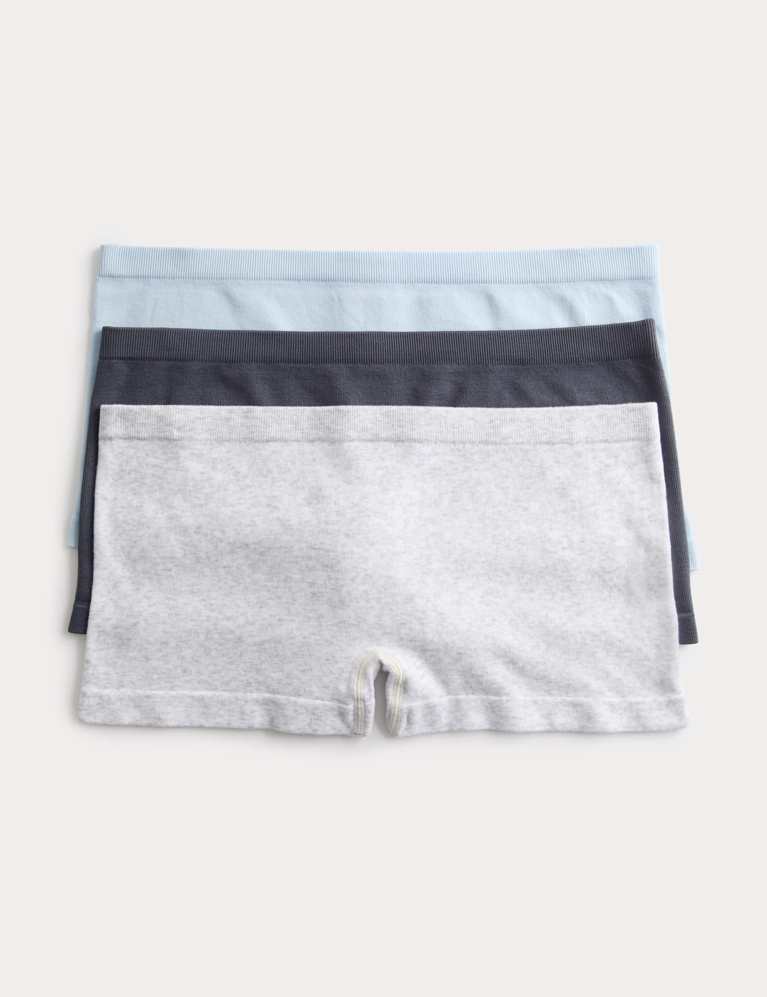 3 Pack Ribbed Low Rise Boxer Shorts