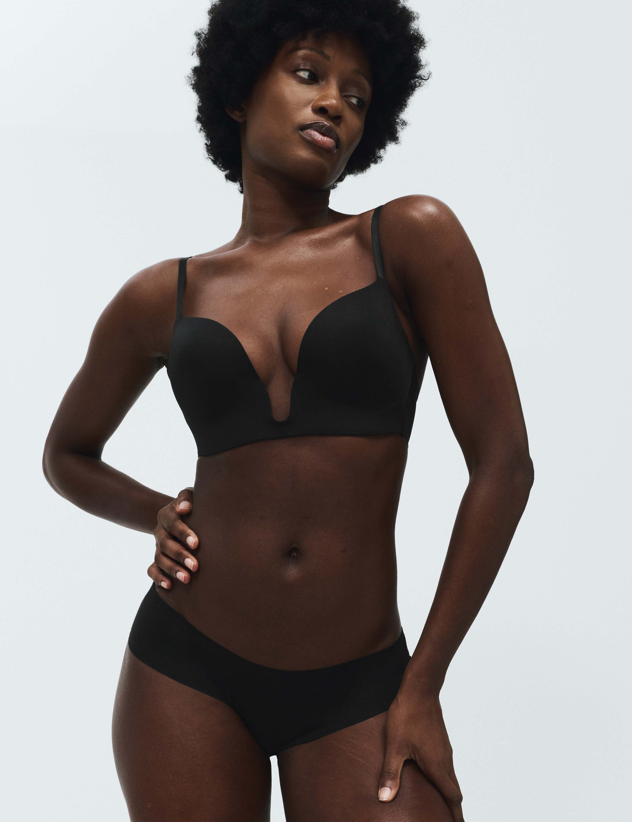 Body Invisibles Wired Push Up Plunge Bra Set A-E 2 of 6