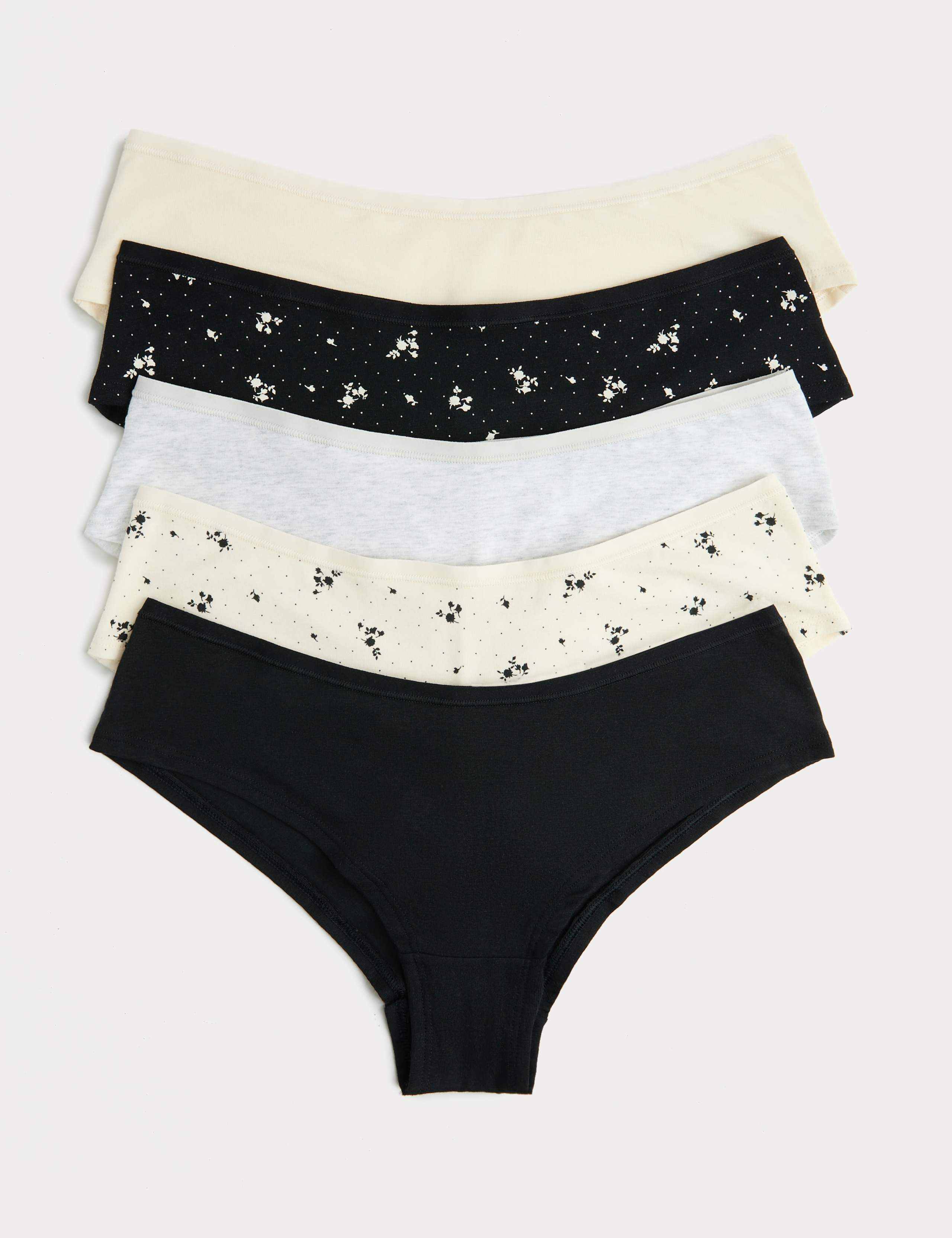 5 Pack Cotton Modal Hipster Knickers