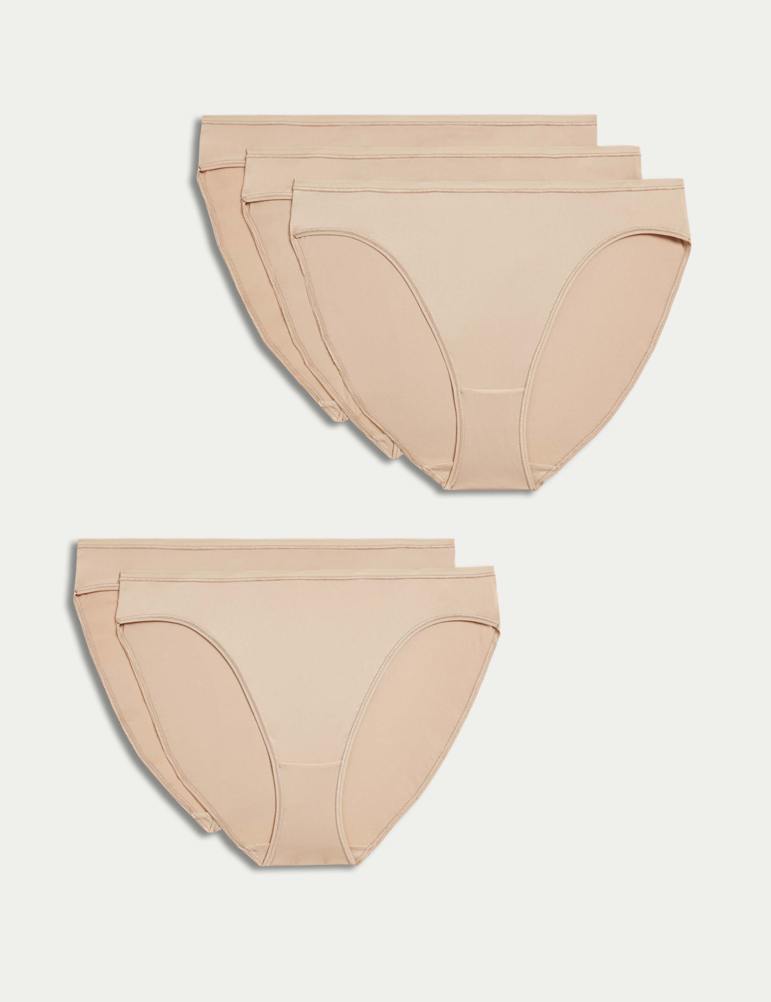 5pk Microfibre High Leg Knickers