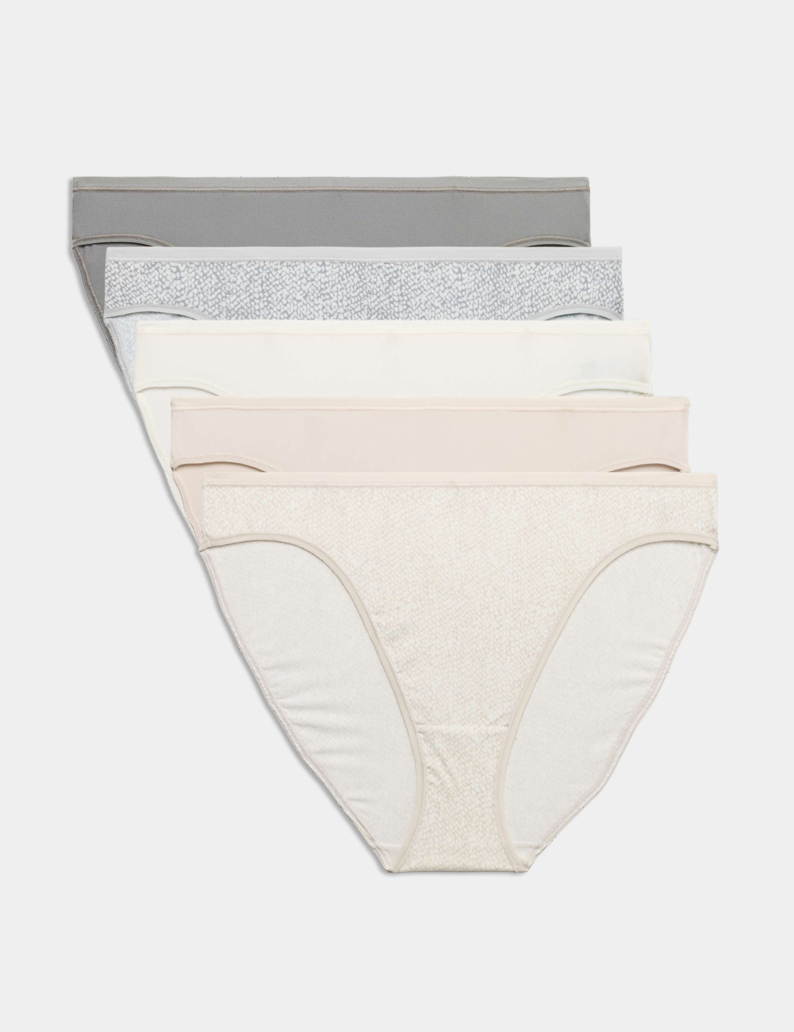 5pk Microfibre High Leg Knickers
