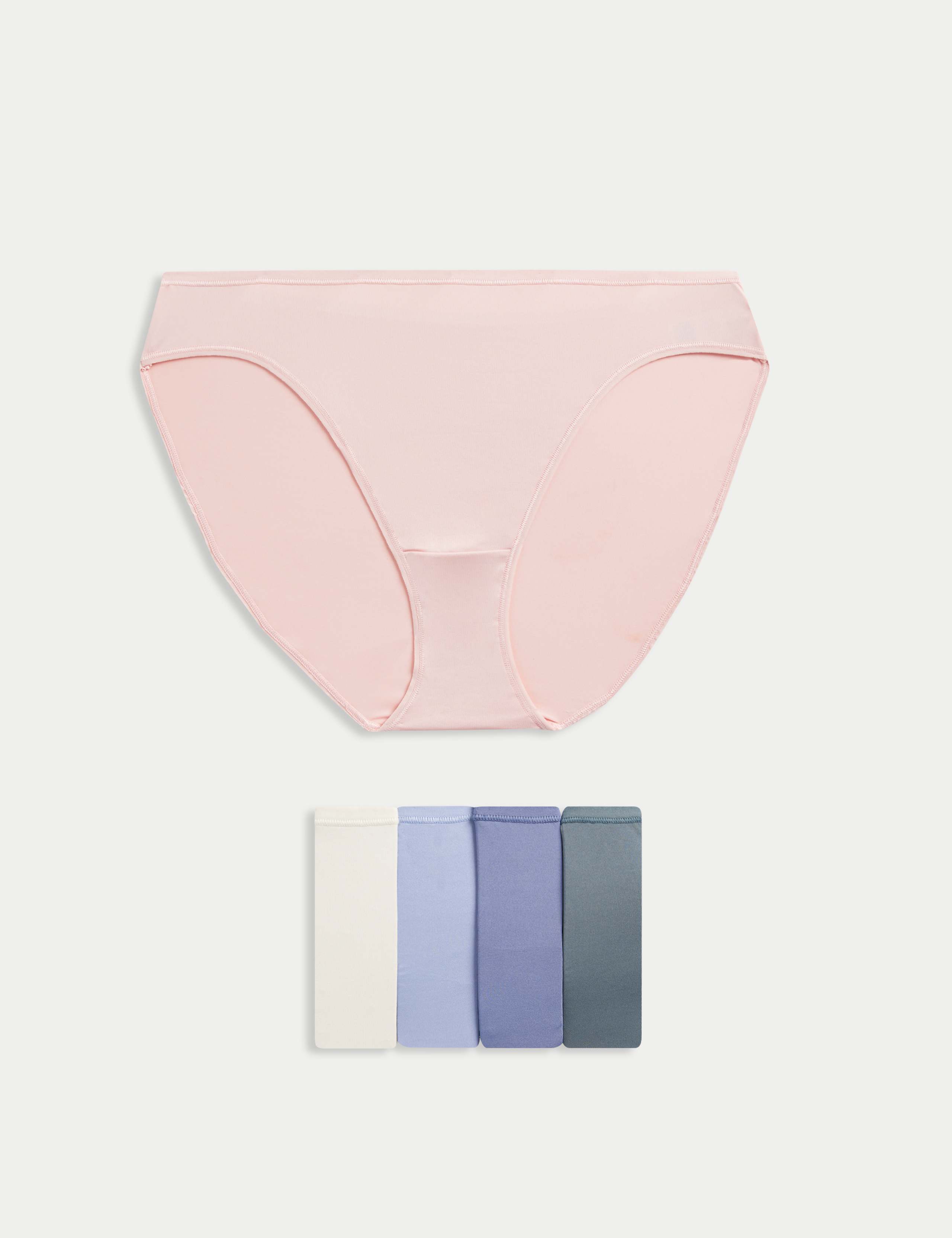 5pk Microfibre High Leg Knickers