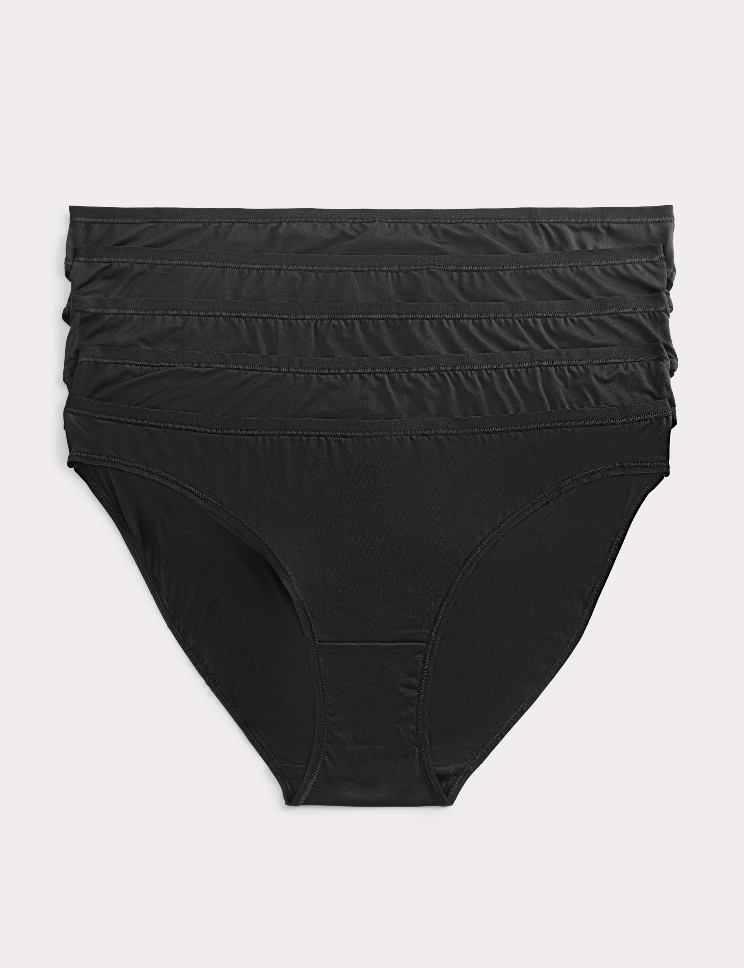 5pk Microfibre Low Rise Bikini Knickers