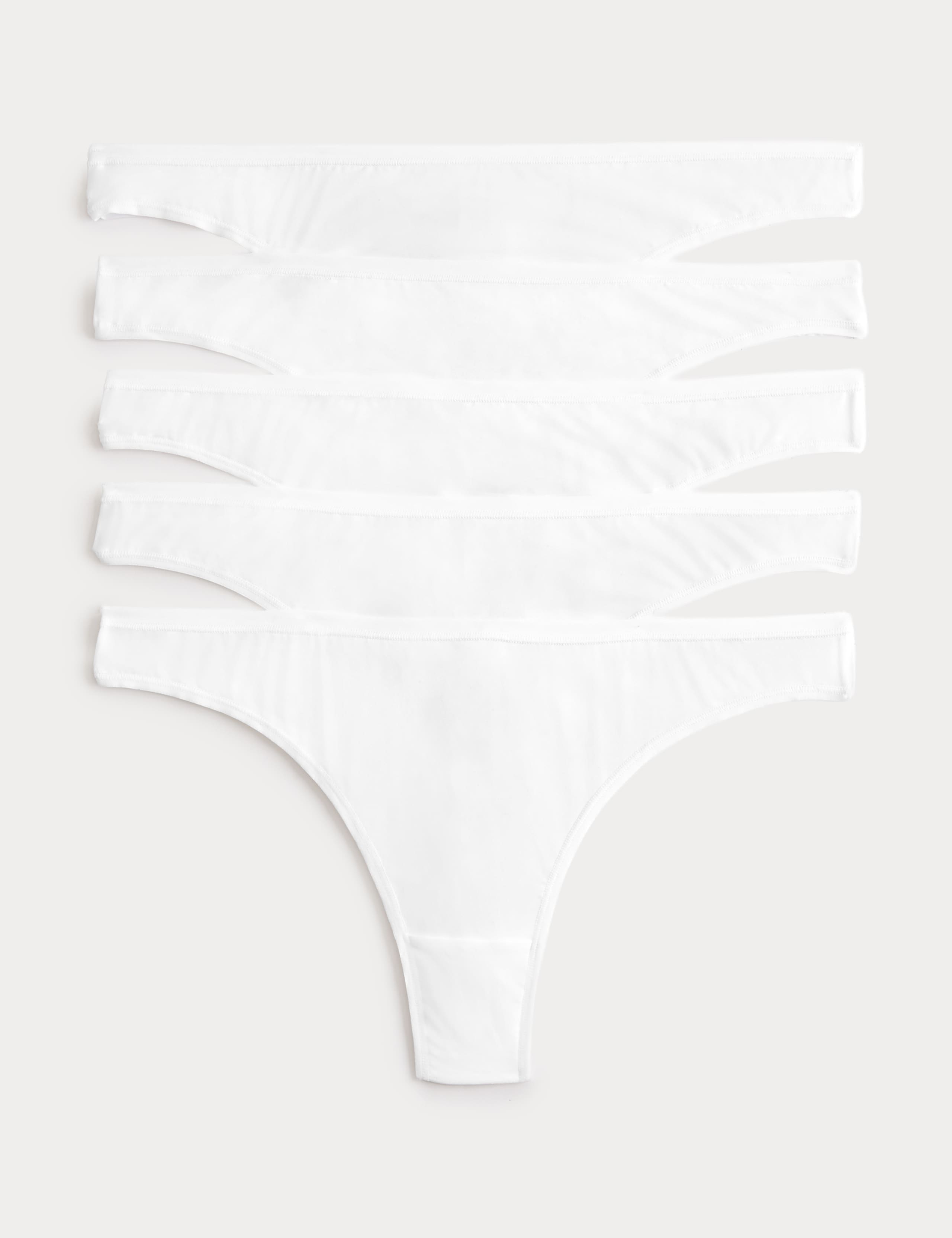 5pk Microfibre Low Rise Thongs