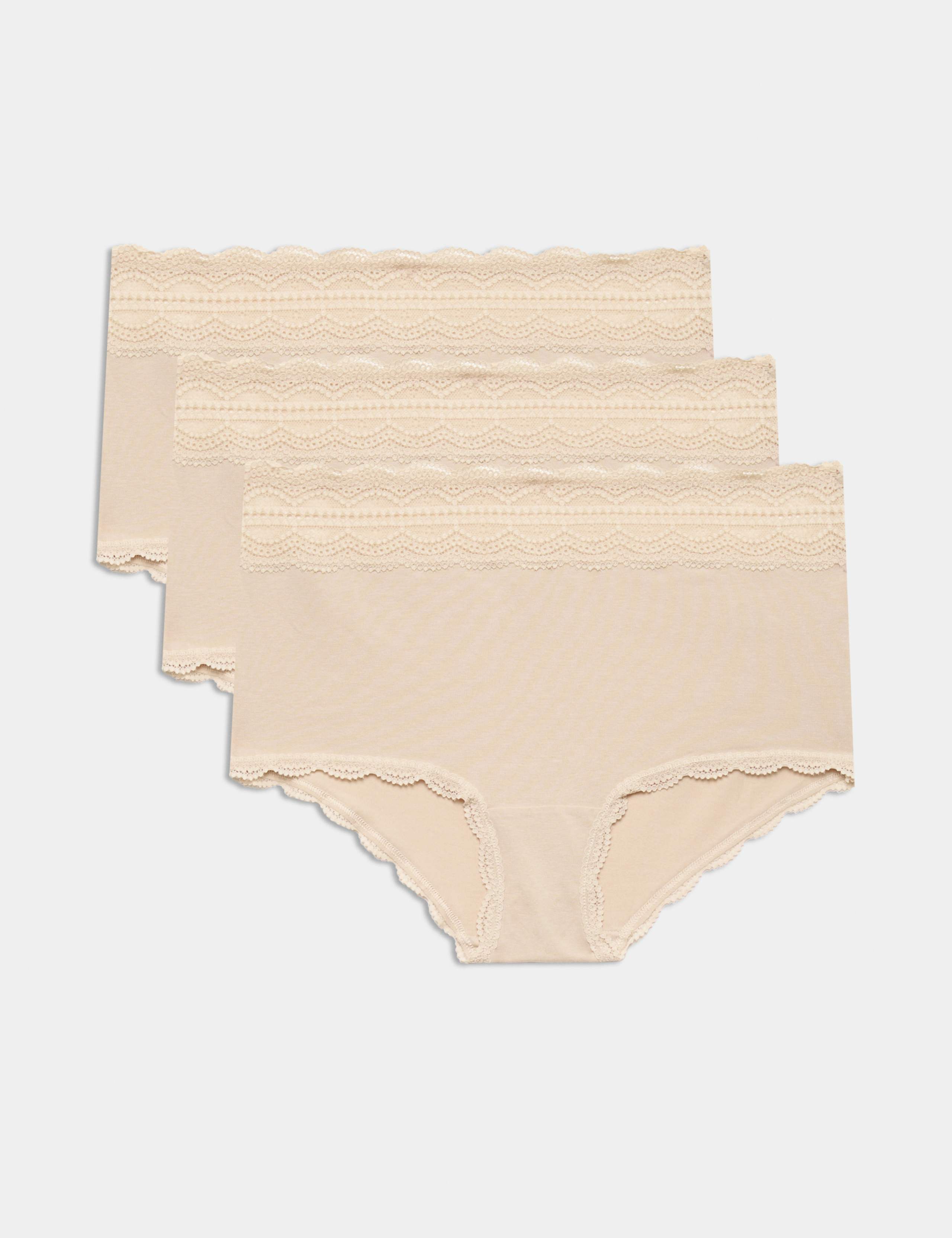 3pk Cotton Rich High Rise Shorts