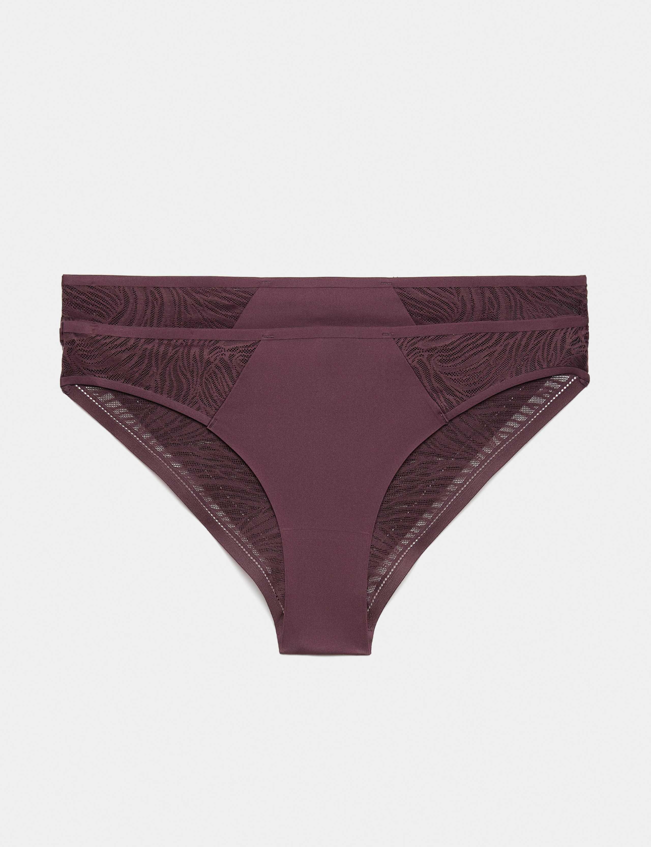 2 Pack Body Lace Brazilian Knickers