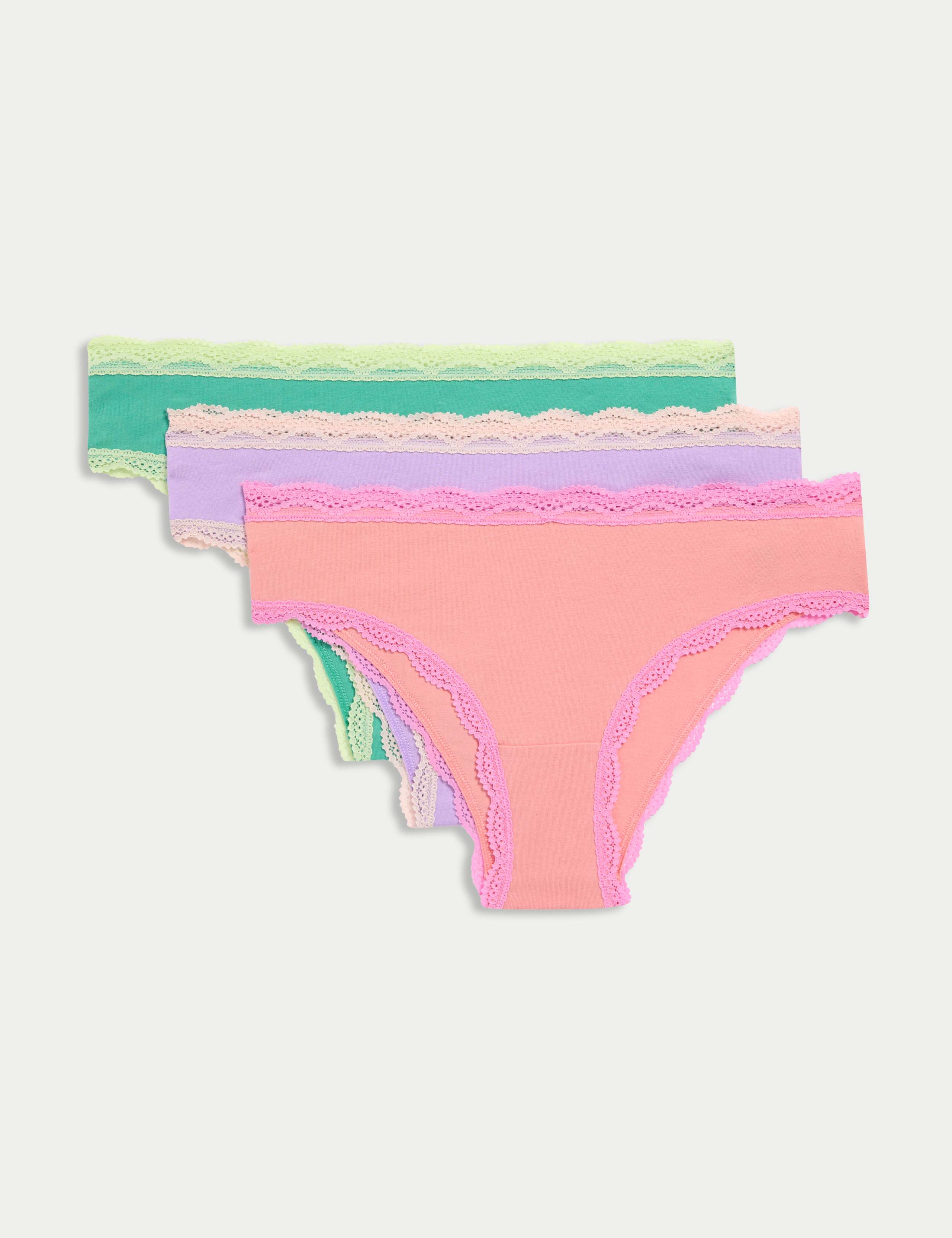 3pk Cotton Rich Brazilian Knickers