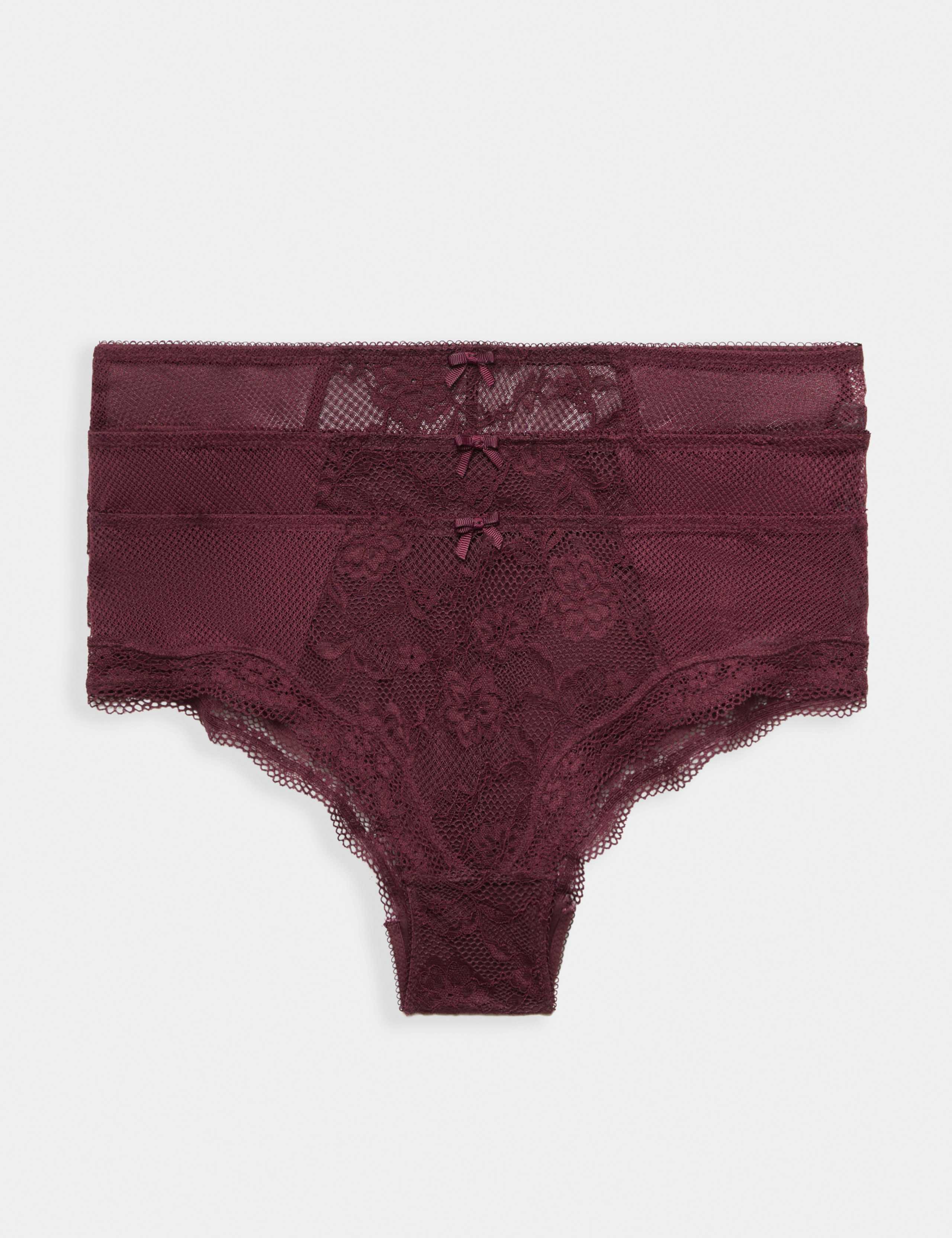 3 Pack Jasmine All Over Lace Hipster Knickers