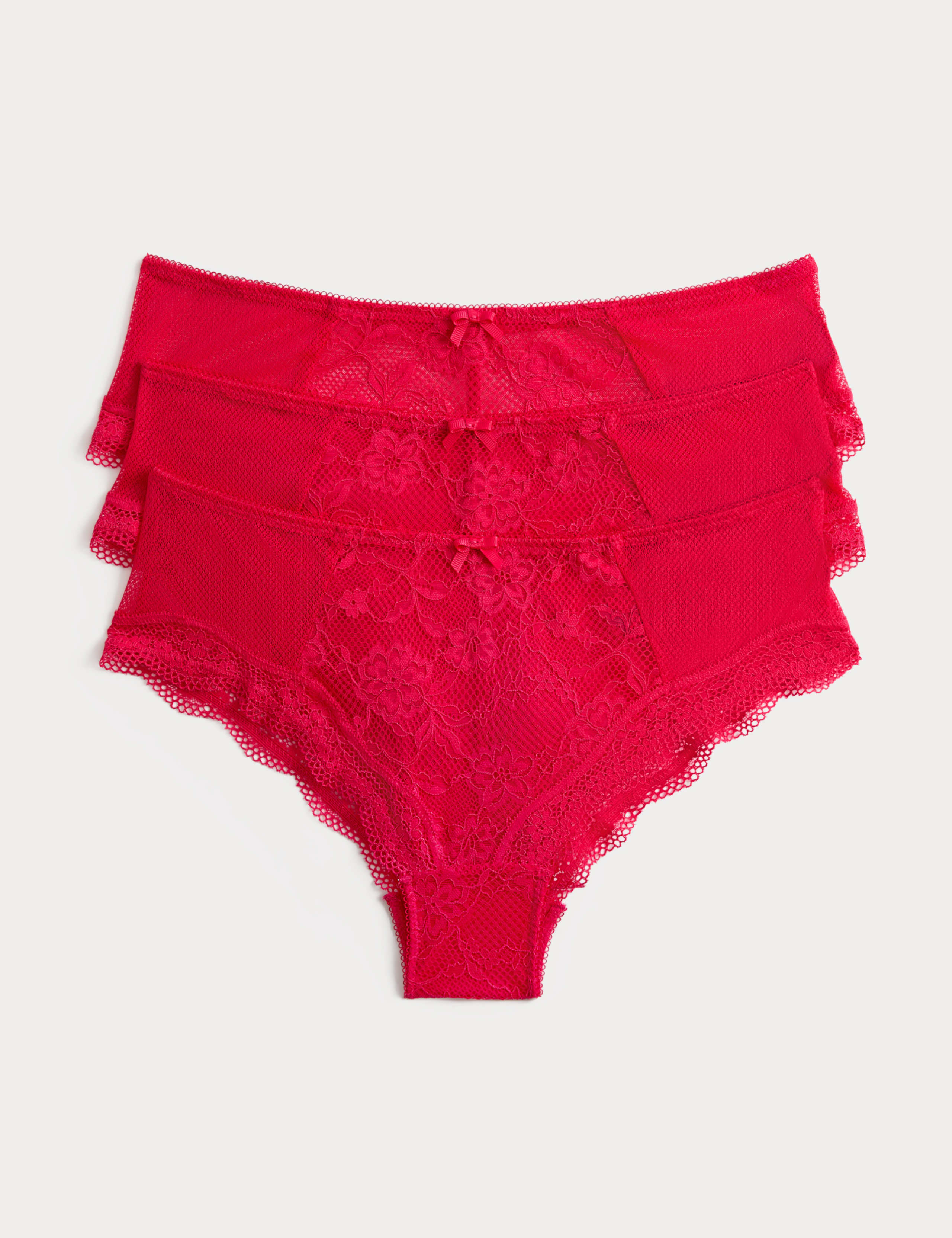 3 Pack Jasmine All Over Lace Hipster Knickers