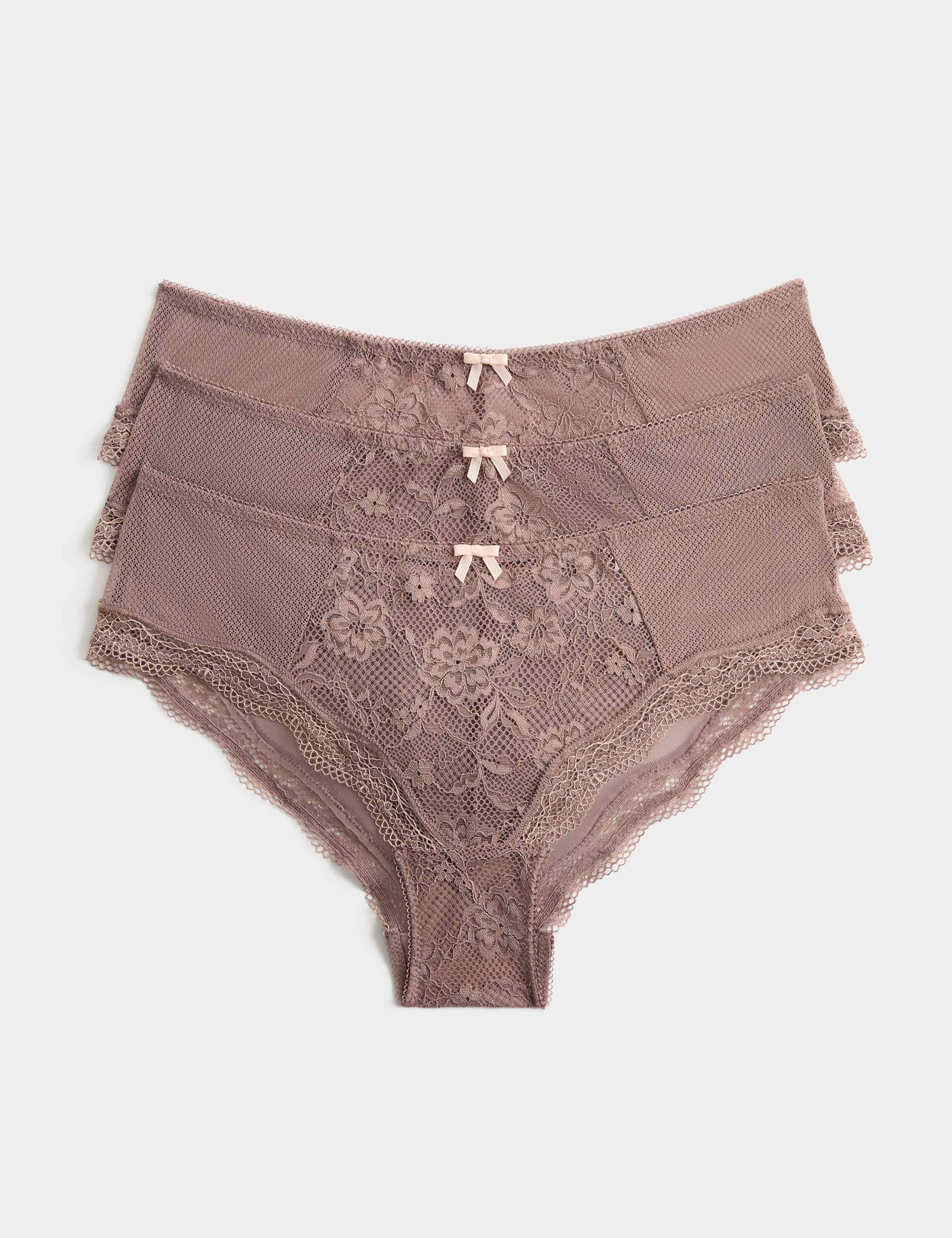 3 Pack Jasmine All Over Lace Hipster Knickers
