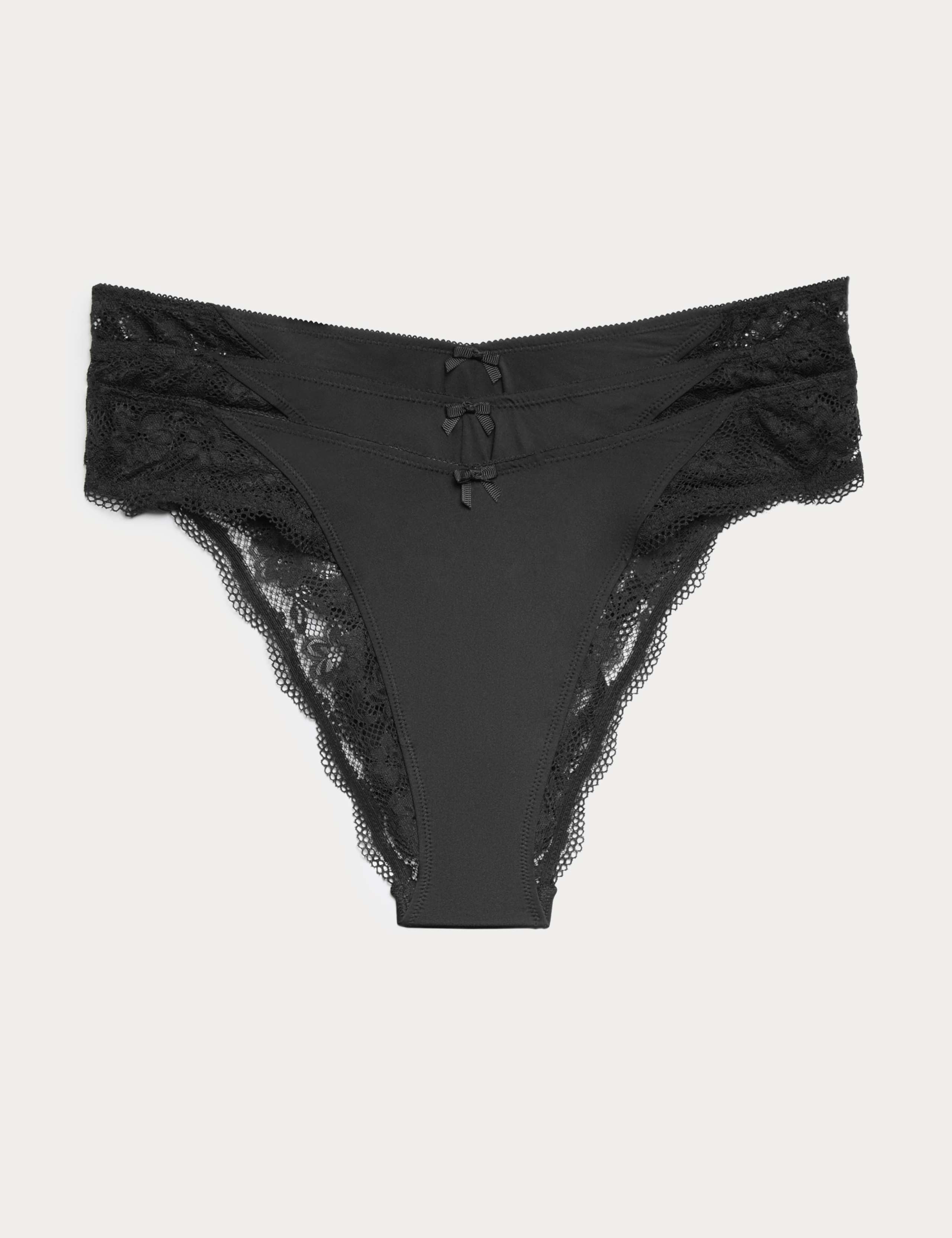 3 Pack Lace Trim Miami Knickers