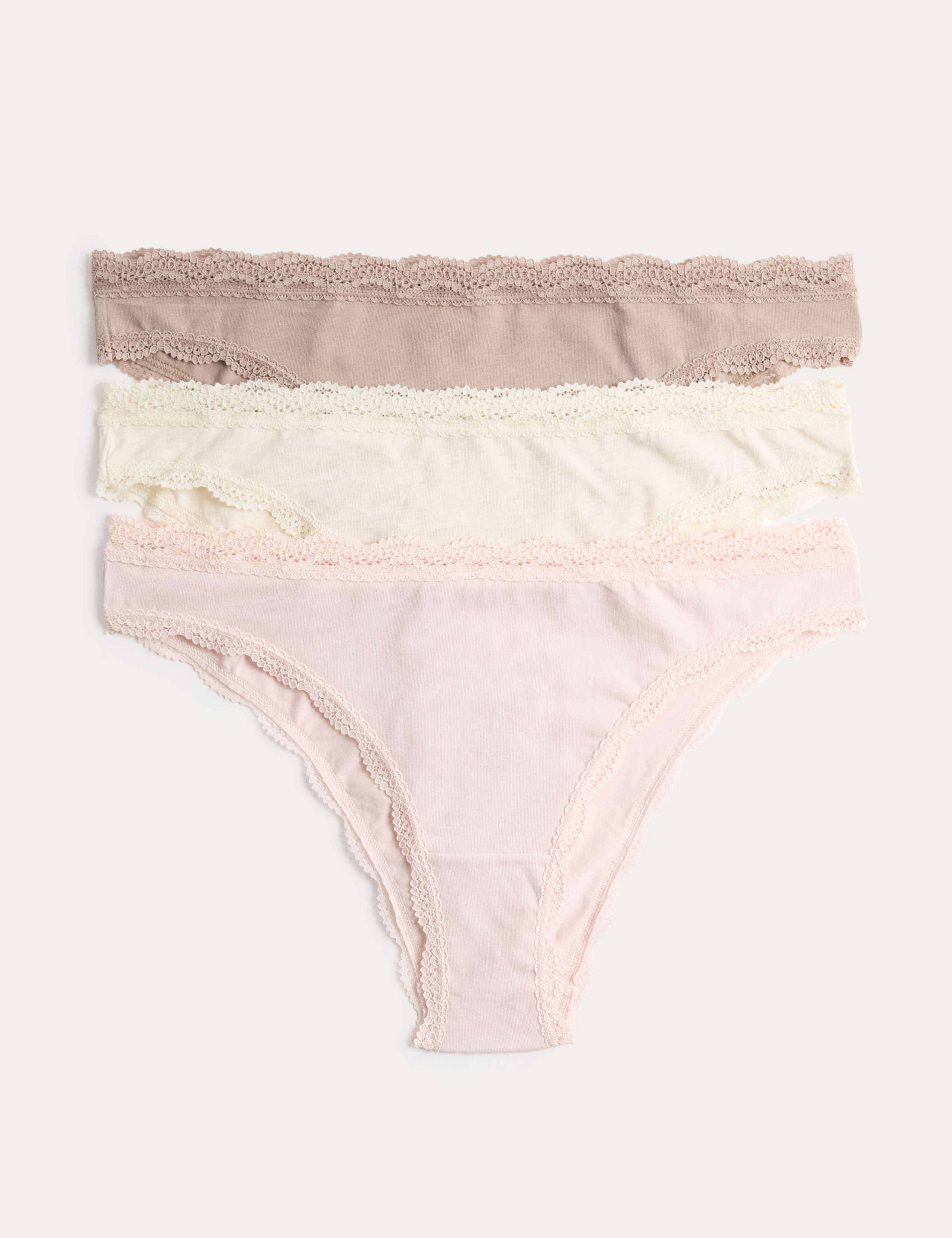 3 Pack Cotton Rich Brazilian Knickers