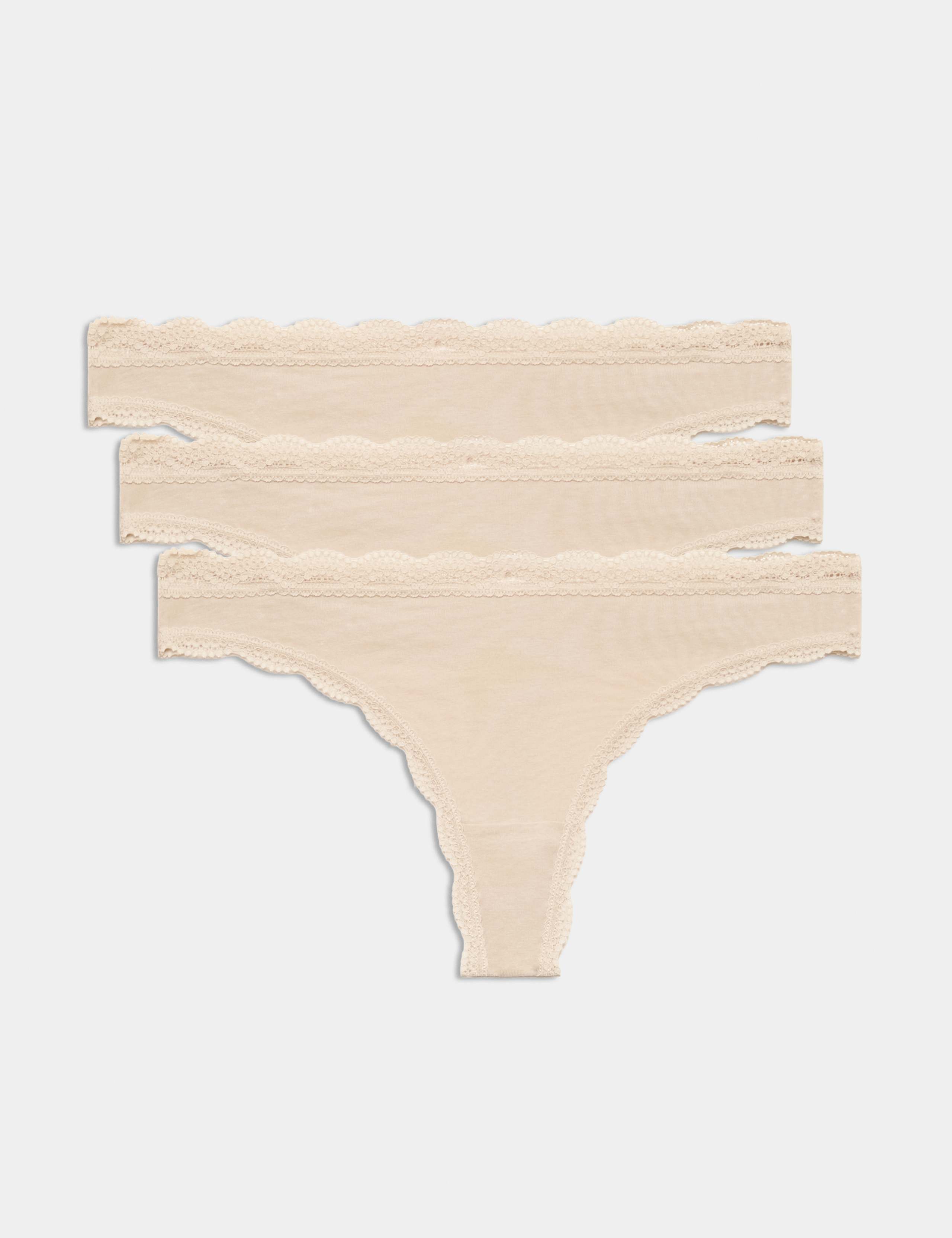 3pk Cotton Rich Thongs