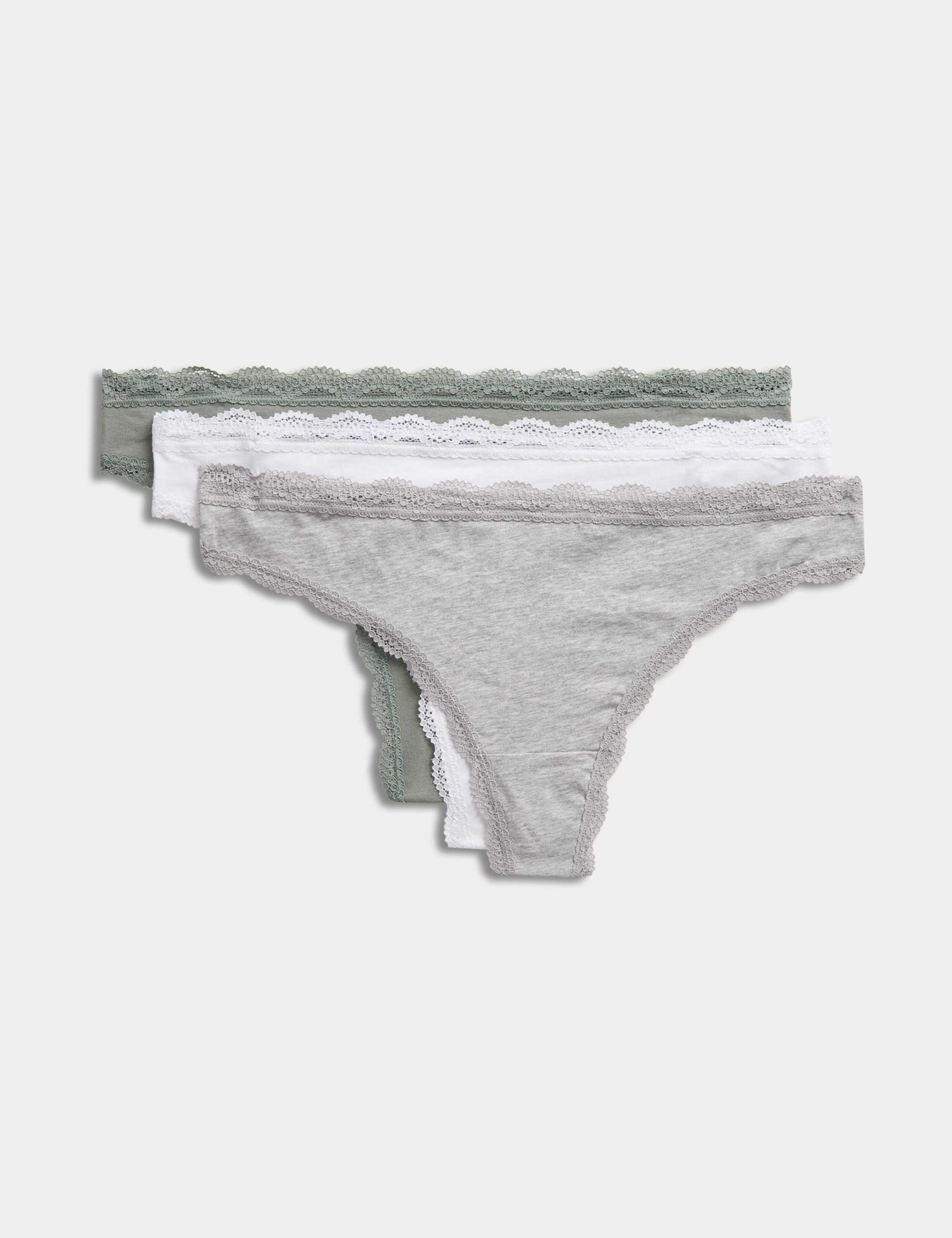 3pk Cotton Rich Thongs