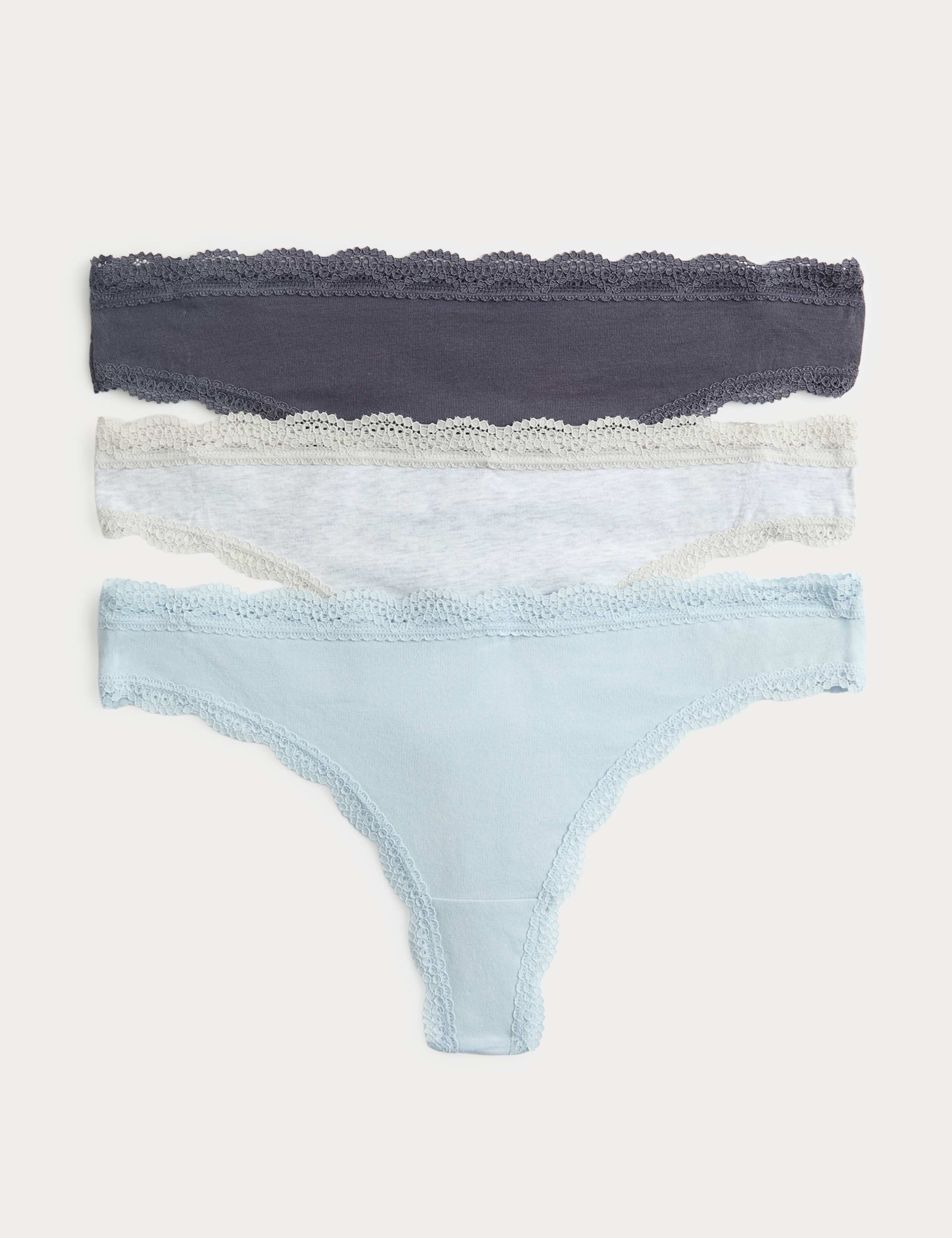 3pk Cotton Rich Thongs