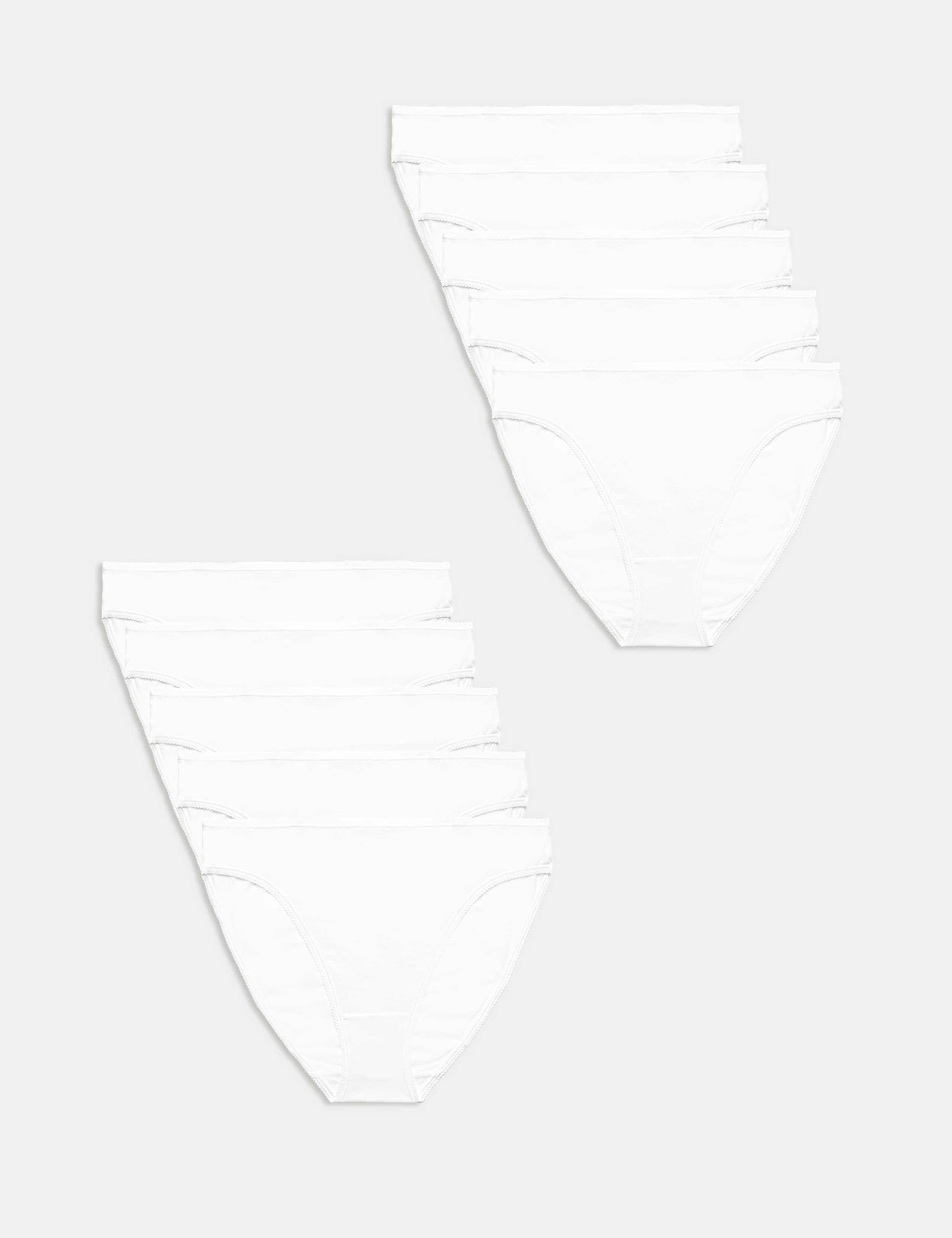 10 Pack Cotton Lycra® High Leg Knickers