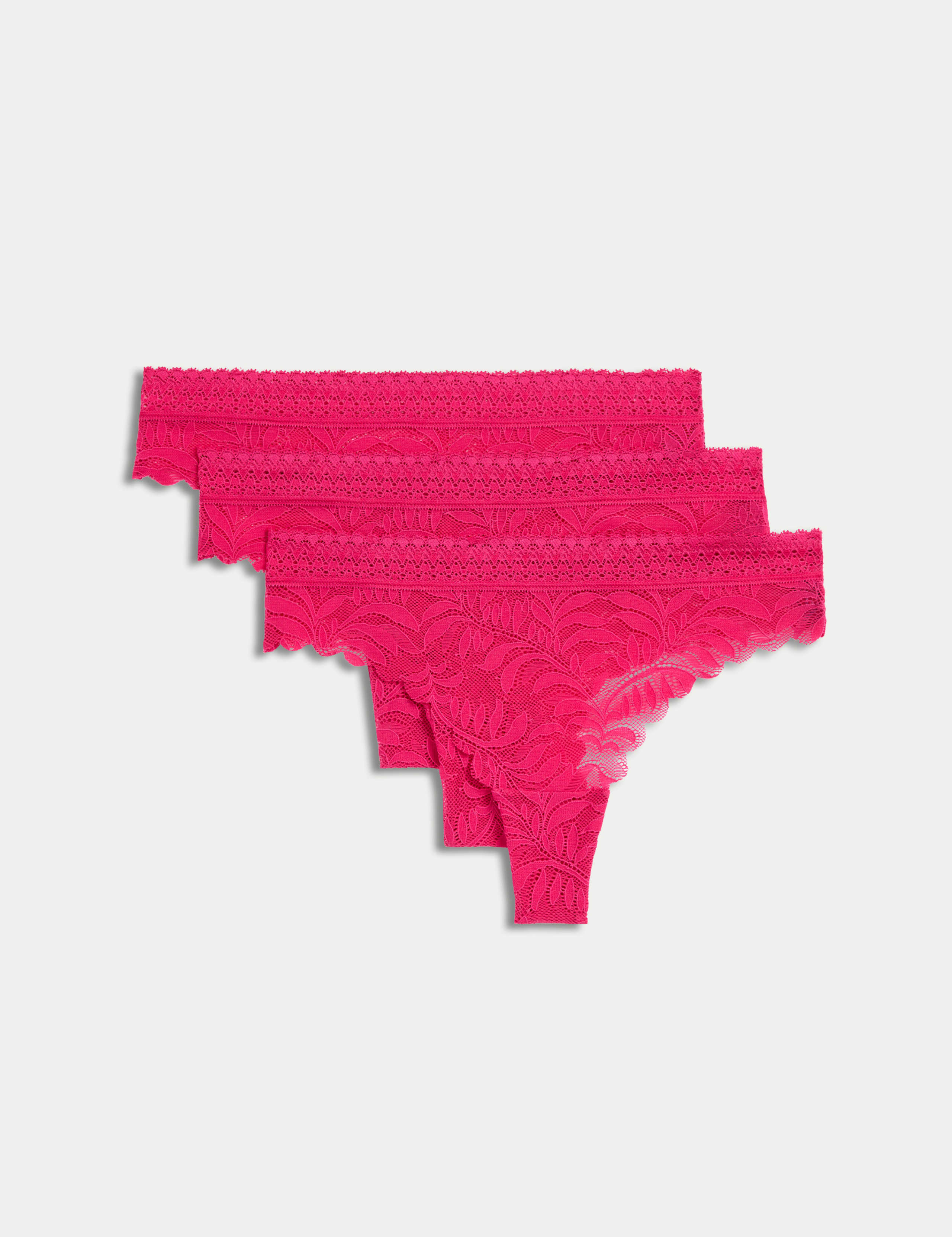 3pk Flexifit™ Lace Thongs
