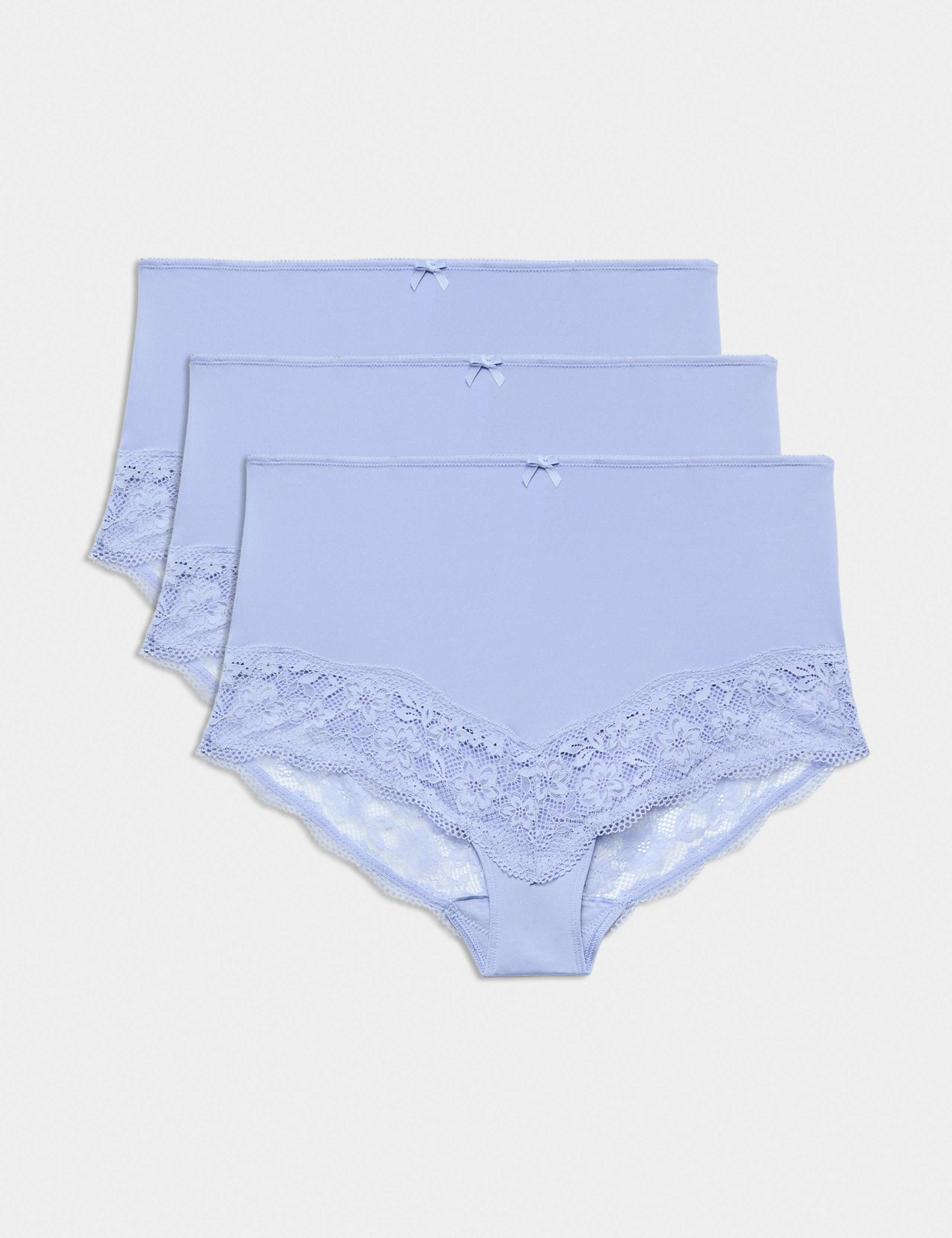 3 Pack Jasmine Lace Trim Full Briefs