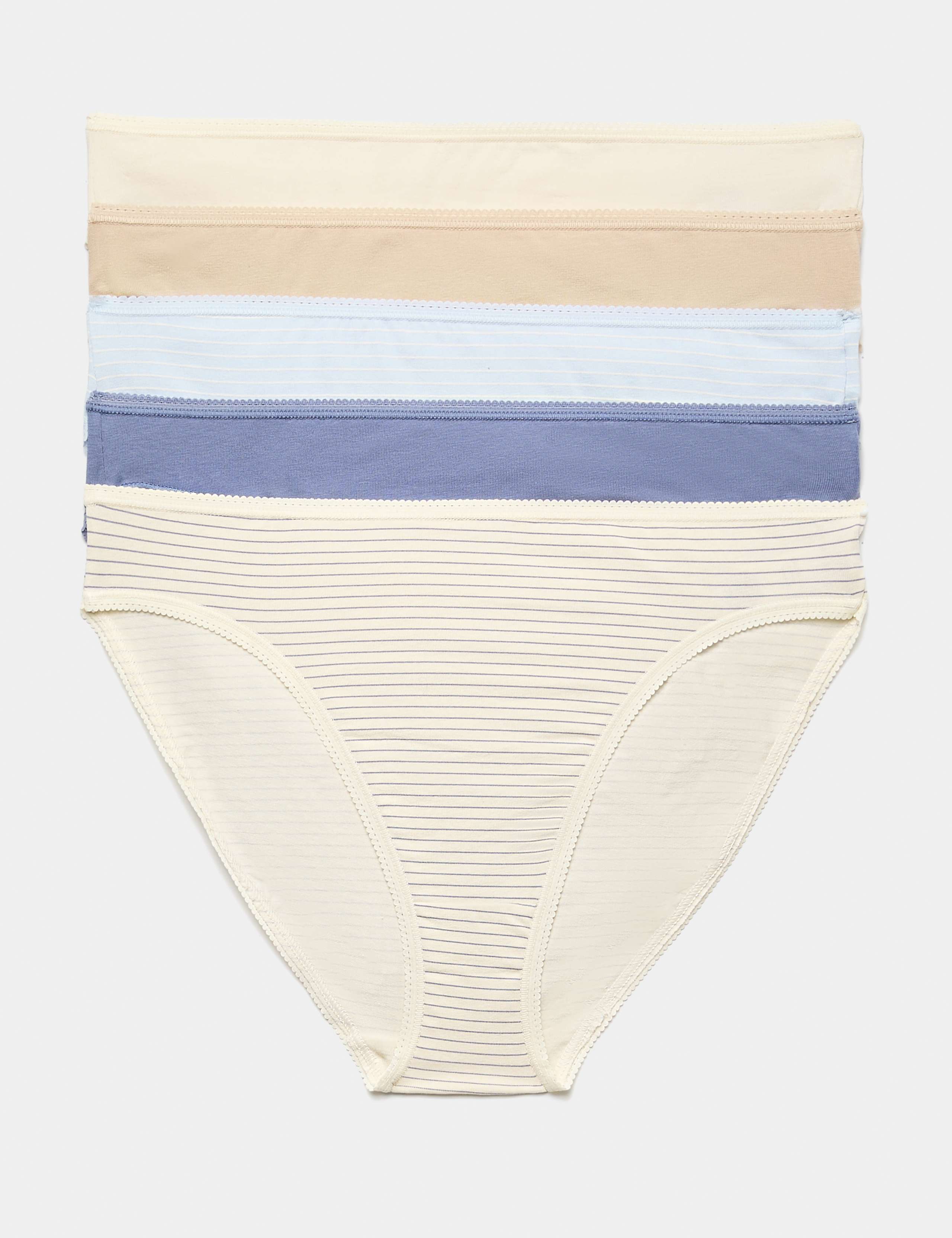 5pk Cotton Rich Lycra® High Leg Knickers