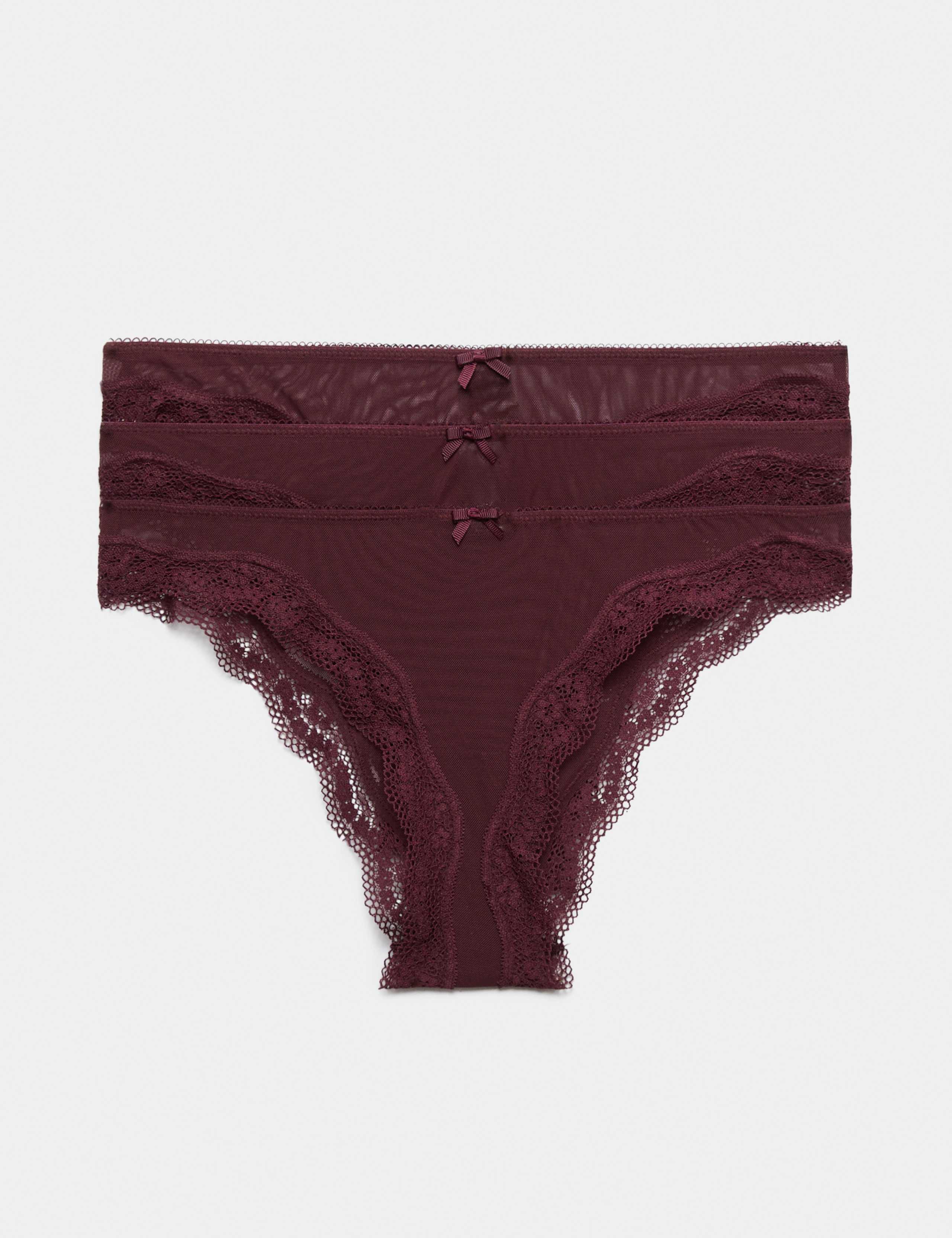 3 Pack Jasmine Mesh Brazilian Knickers