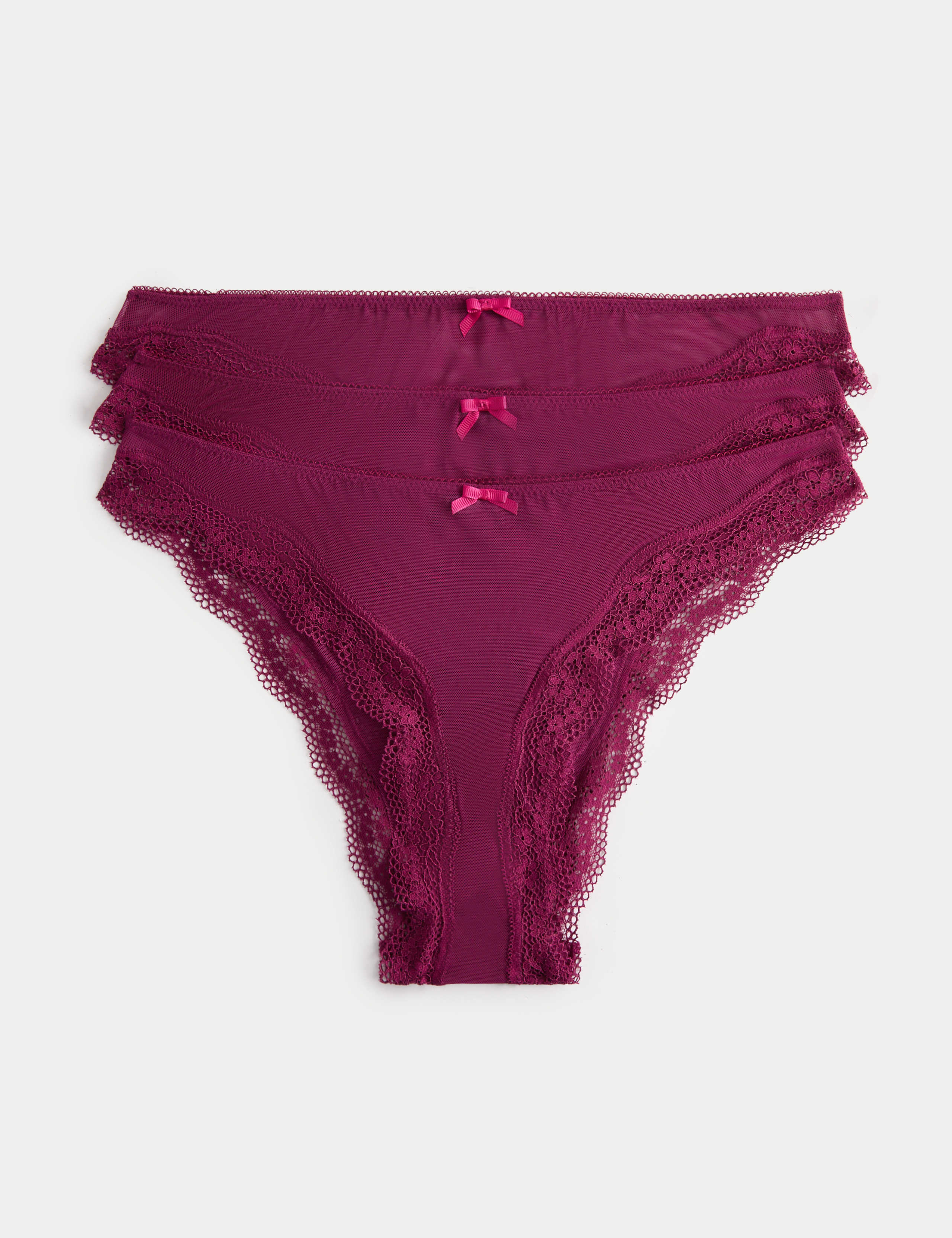 3 Pack Jasmine Mesh Brazilian Knickers