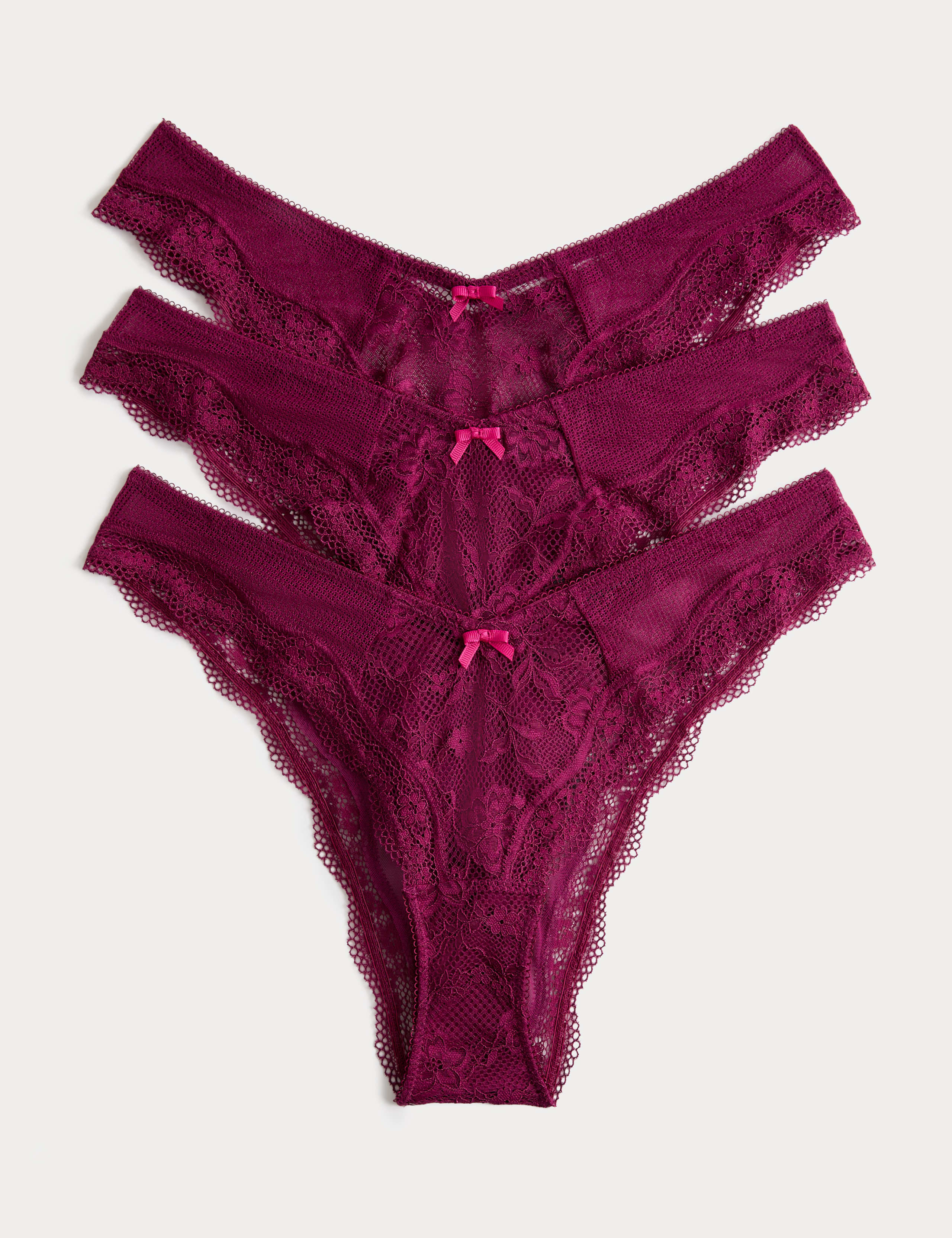 3pk Jasmine Lace Miami Knickers