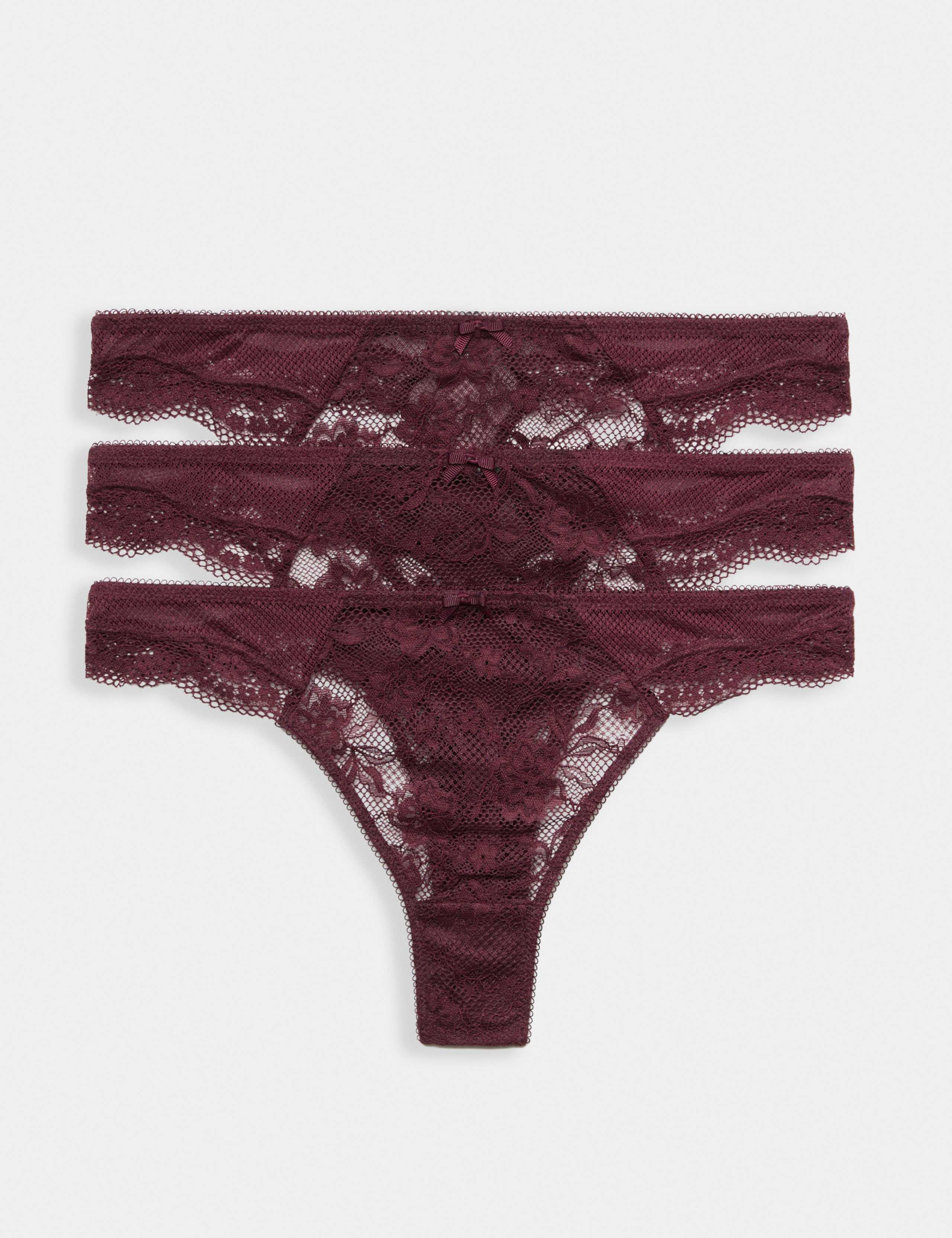 3pk Jasmine Lace Thongs
