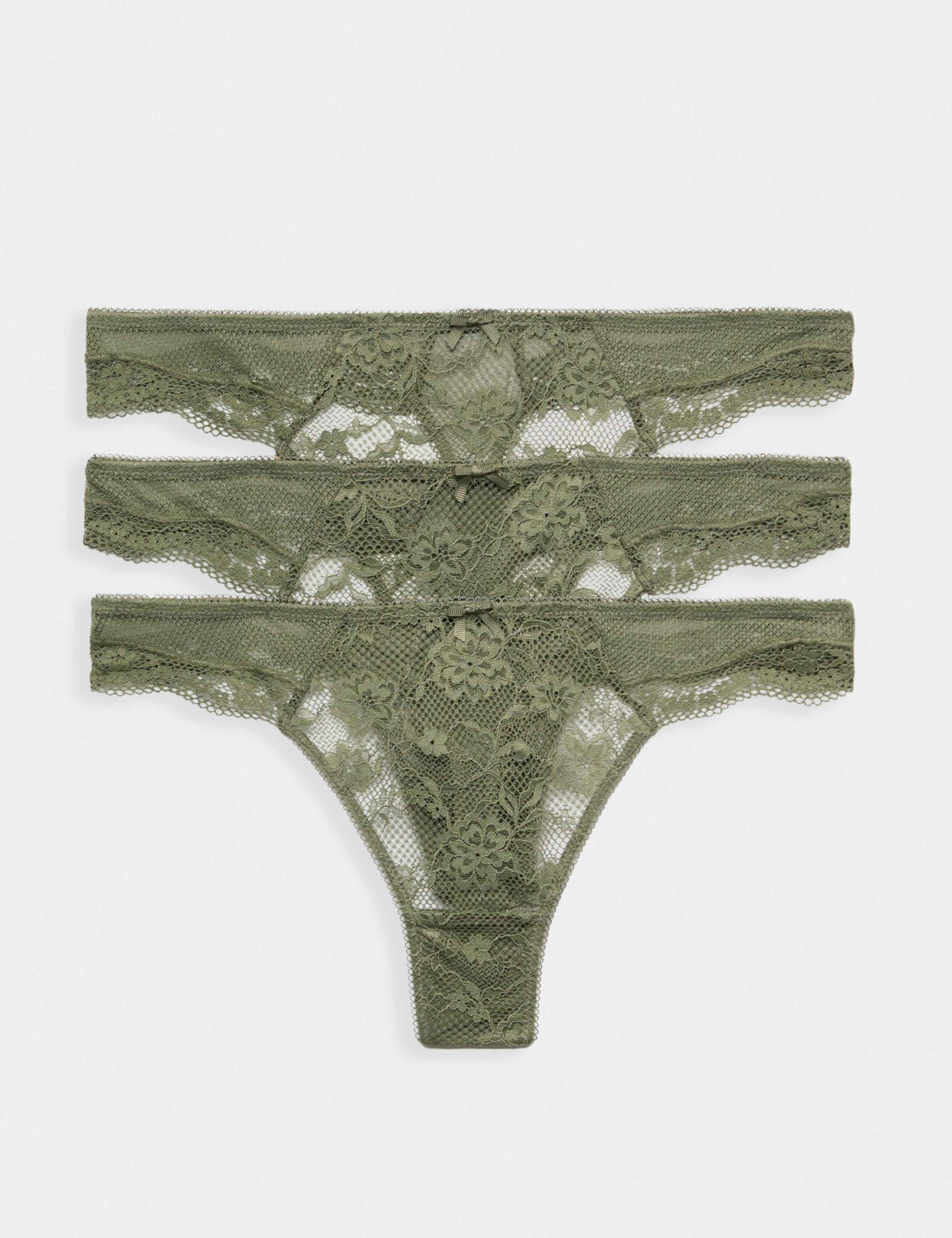 3pk Jasmine Lace Thongs