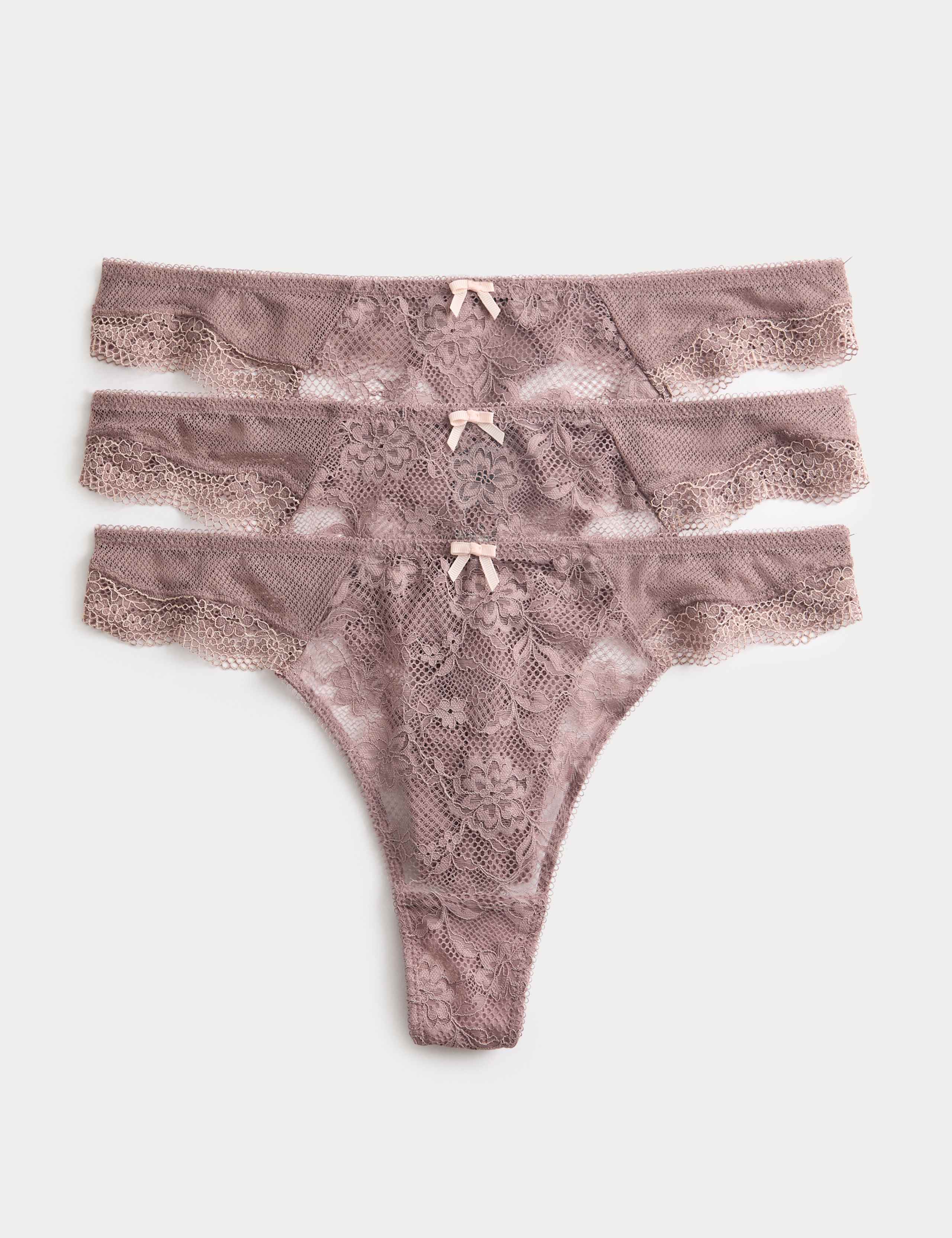 3pk Jasmine Lace Thongs