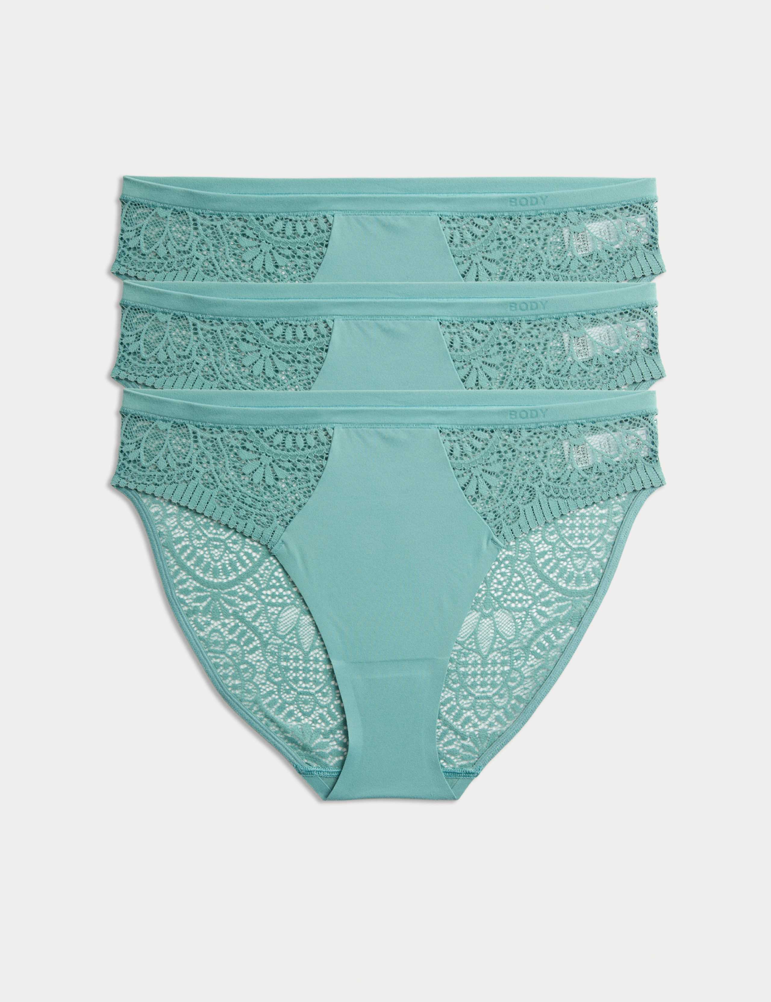 3pk Body Soft™ High Leg Knickers