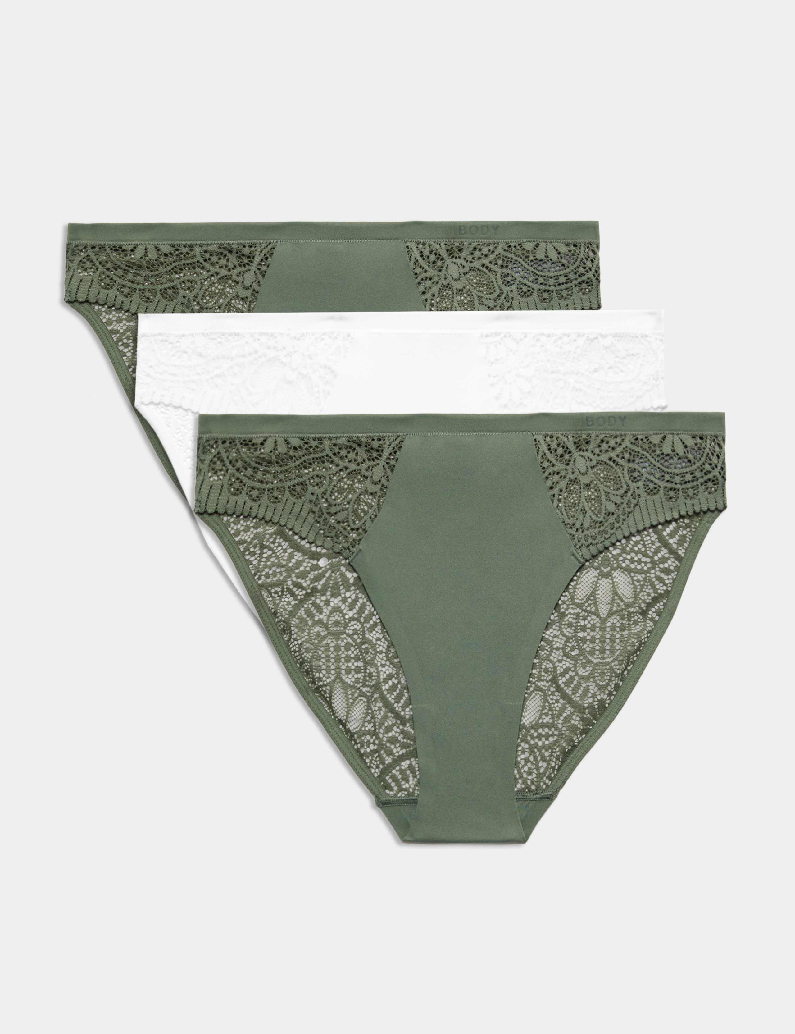3pk Body Soft™ High Leg Knickers